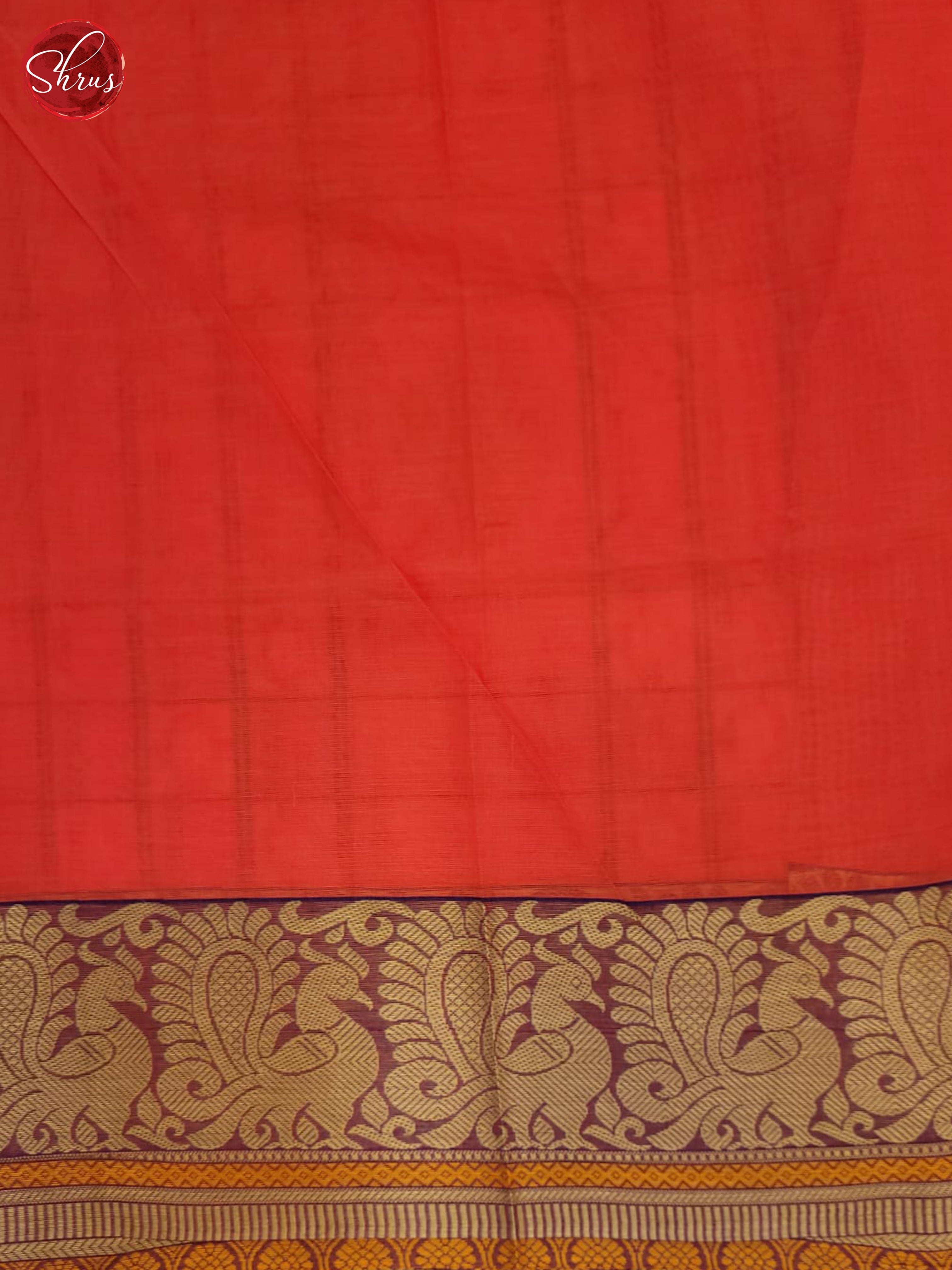 Reddish Pink & Purple - Kanchi Cotton Saree - Shop on ShrusEternity.com