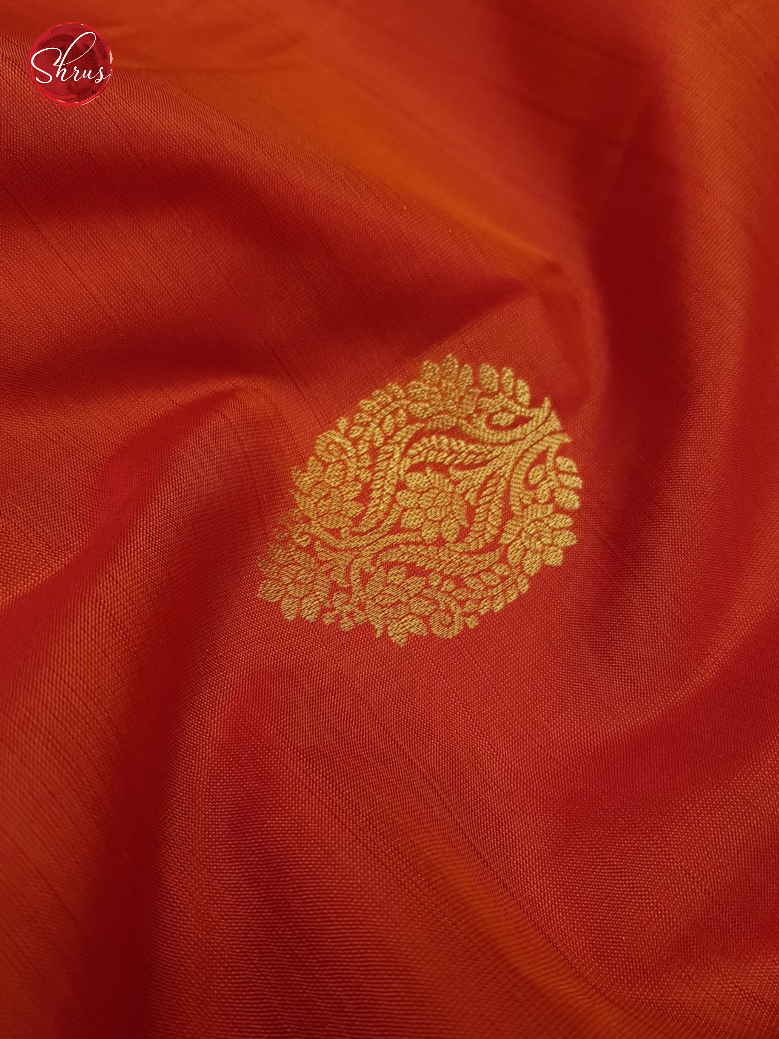 Orange & Pink - Kanchipuram Silk Saree - Shop on ShrusEternity.com