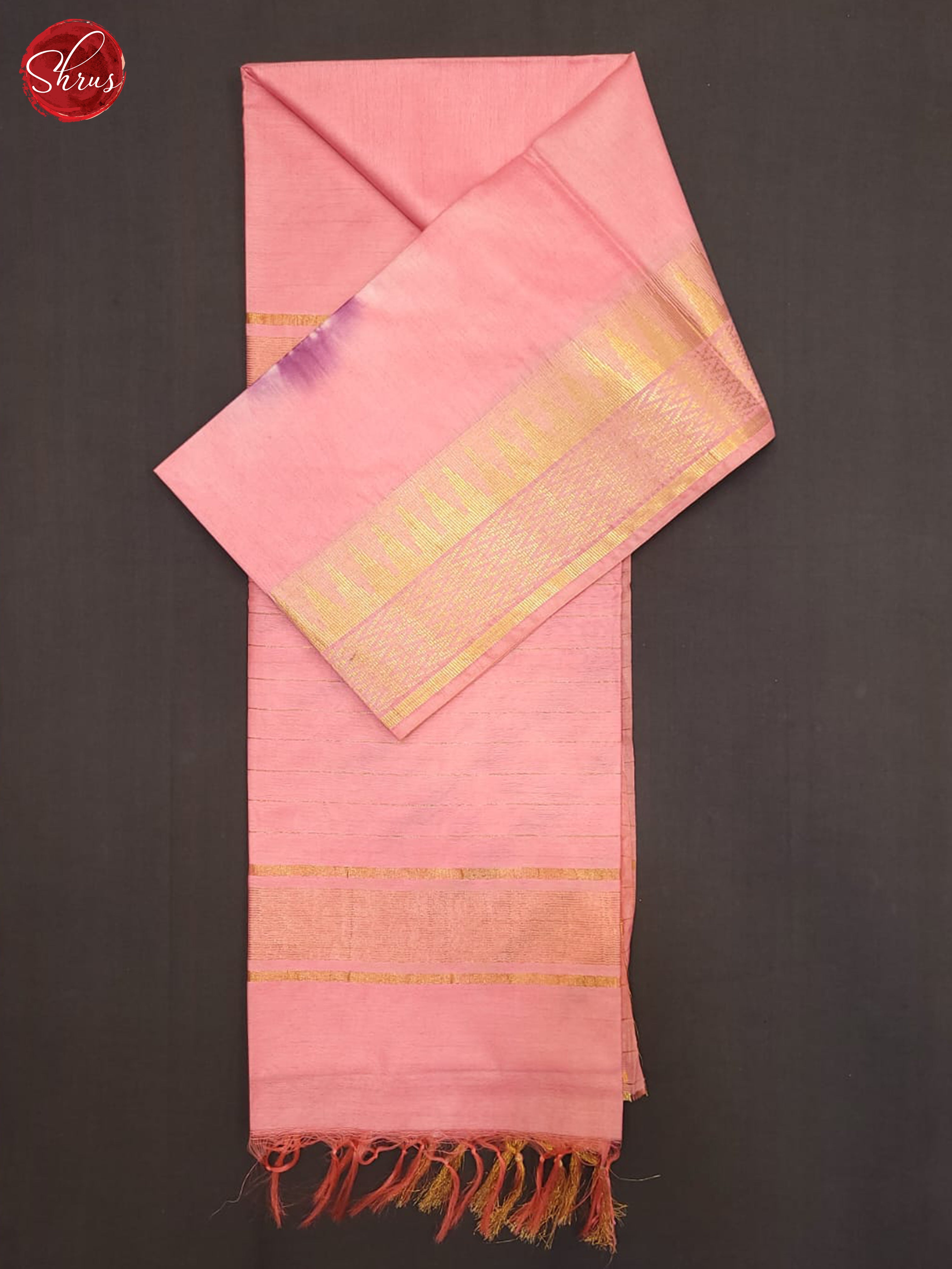 Pink(Single Tone)- semi tussar Saree - Shop on ShrusEternity.com