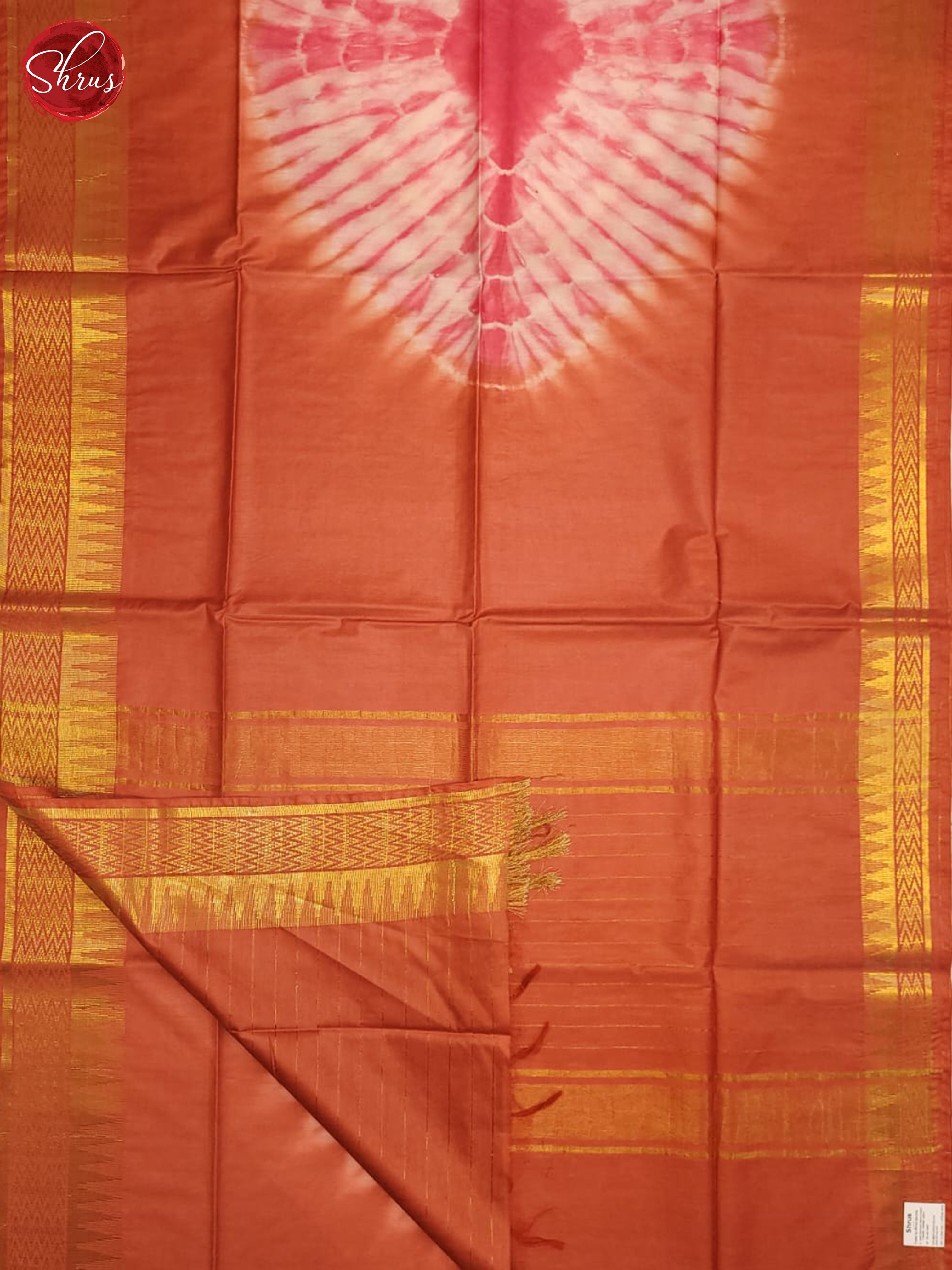 Orange (Single tone) - semi tussar Saree - Shop on ShrusEternity.com