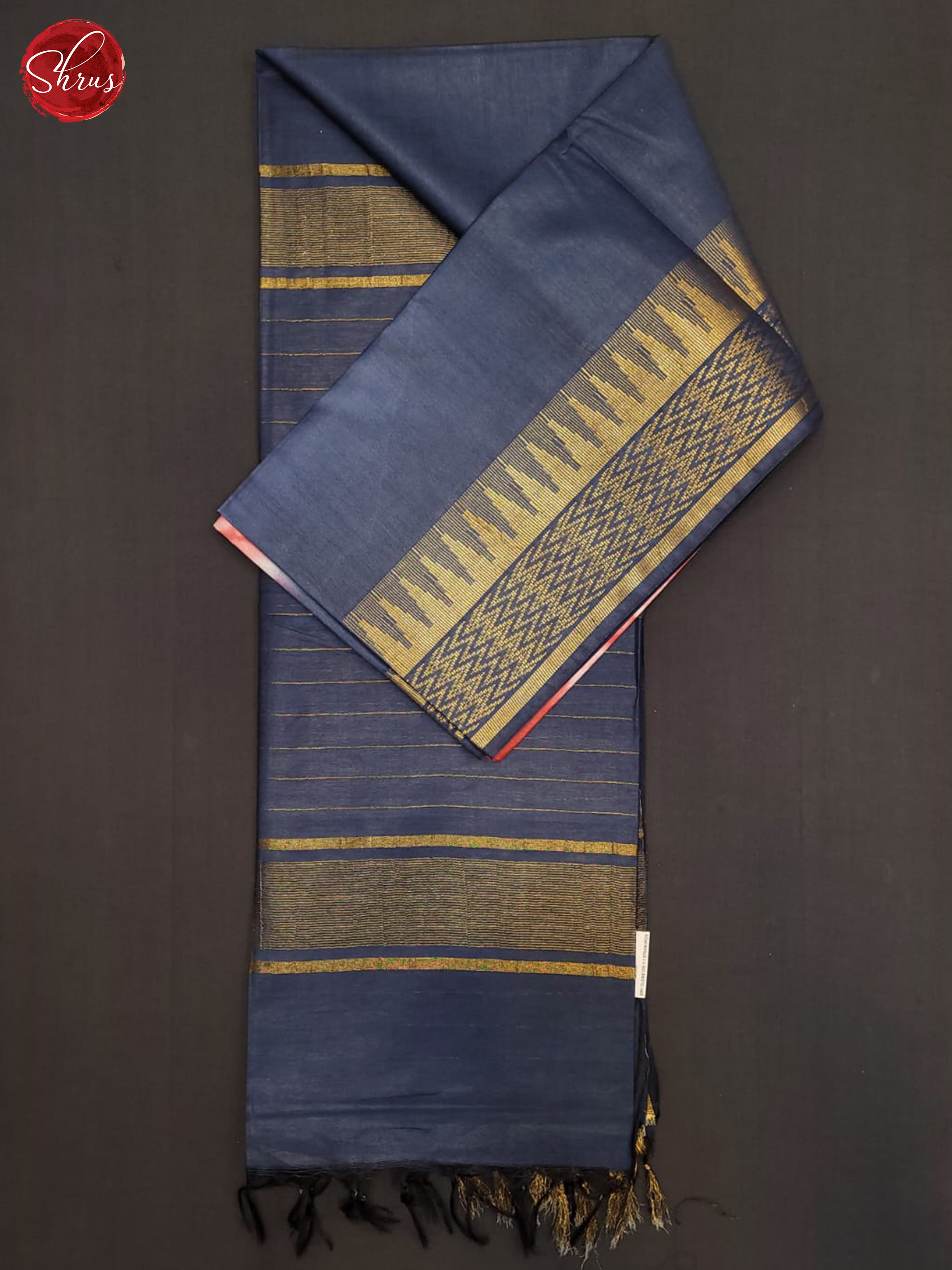 Blue & Red - semi tussar Saree - Shop on ShrusEternity.com