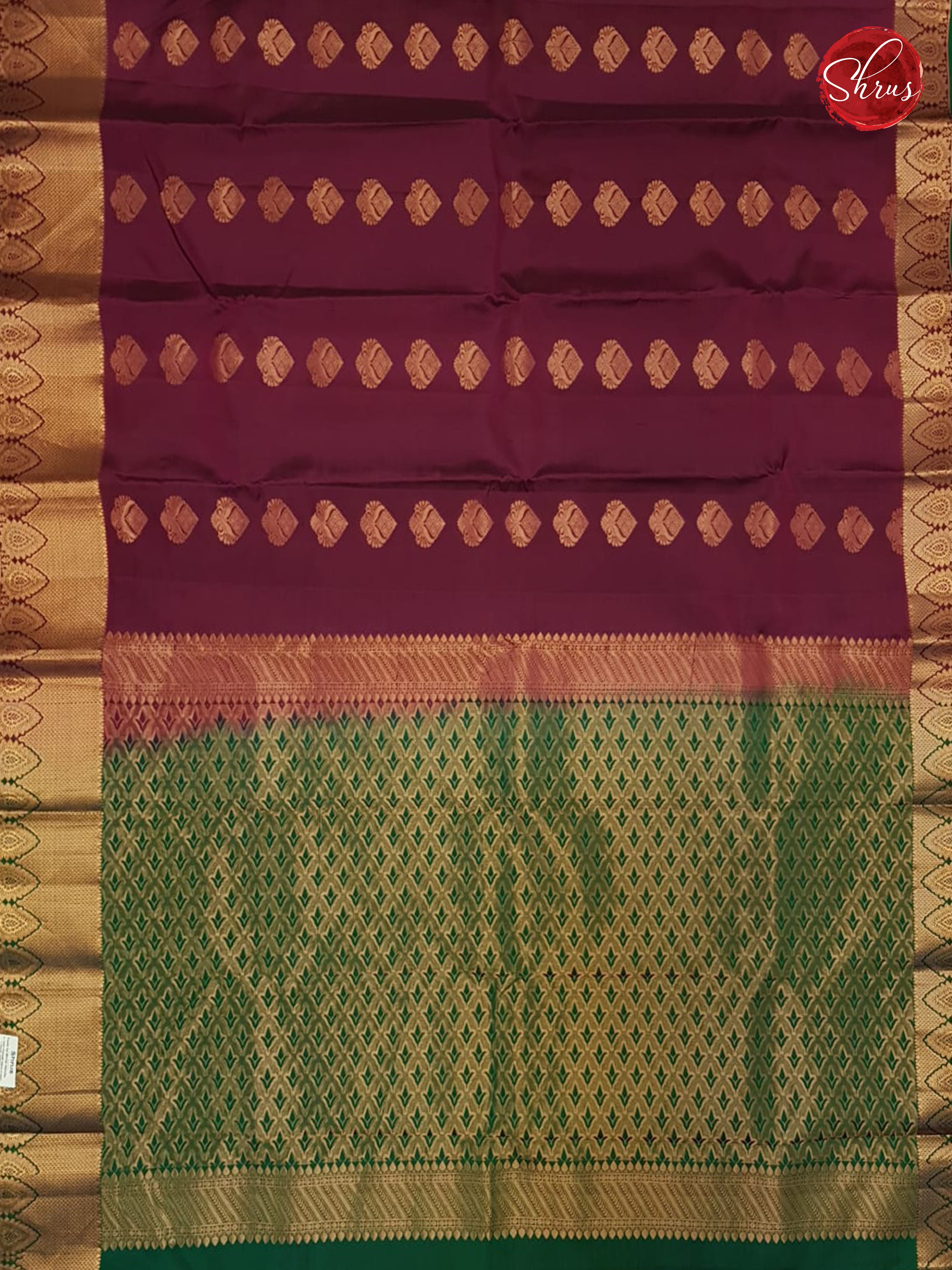 BES27095 -  Kanchipuram (Half Pure) Saree - Shop on ShrusEternity.com