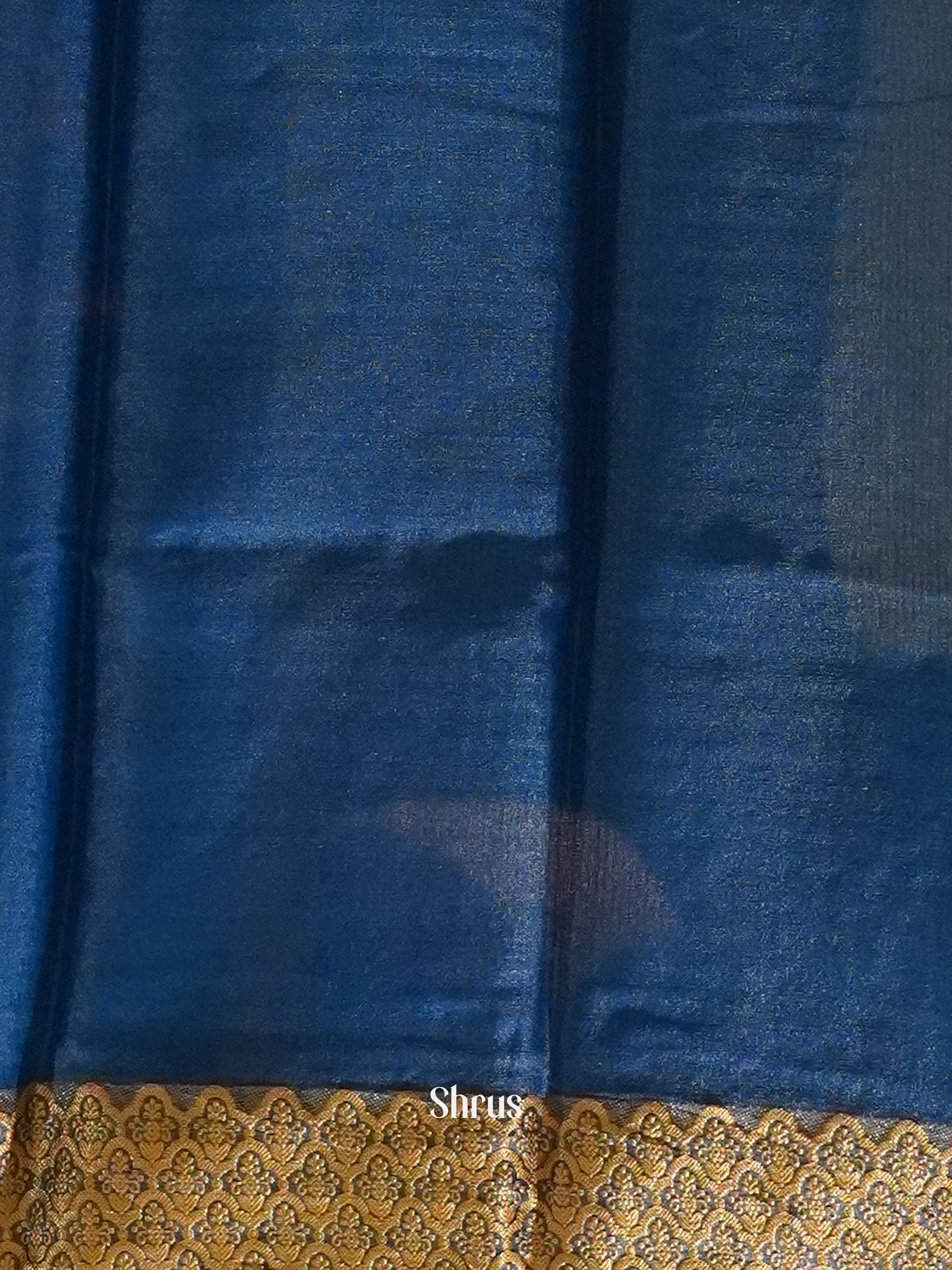 Blue(Single Tone) - Semi Organza Saree