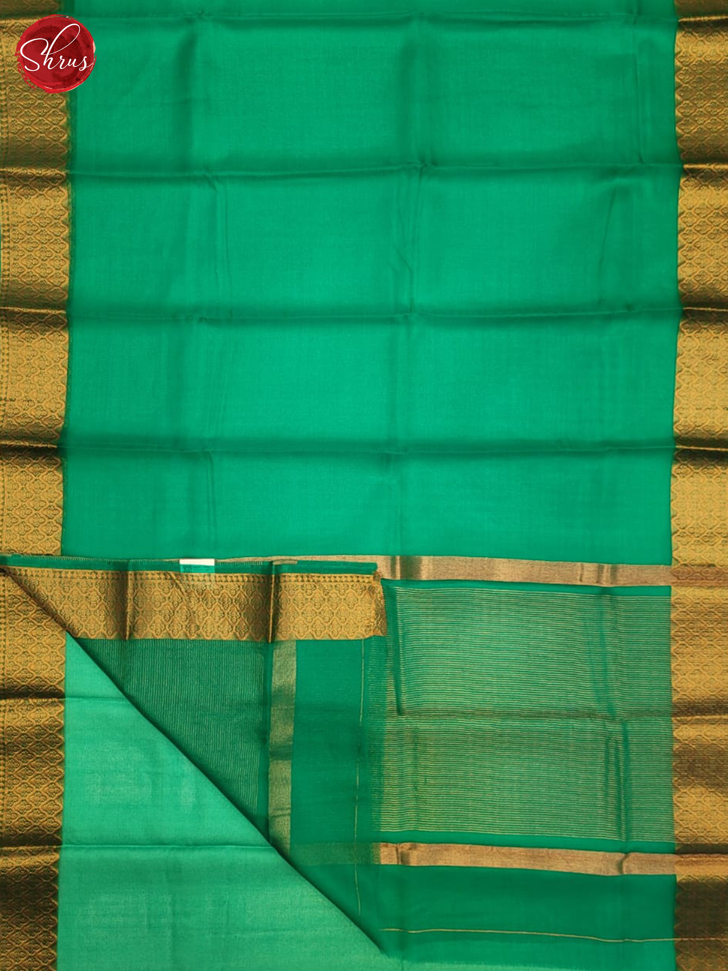 Green(Single Tone) - Semi Organza Saree - Shop on ShrusEternity.com