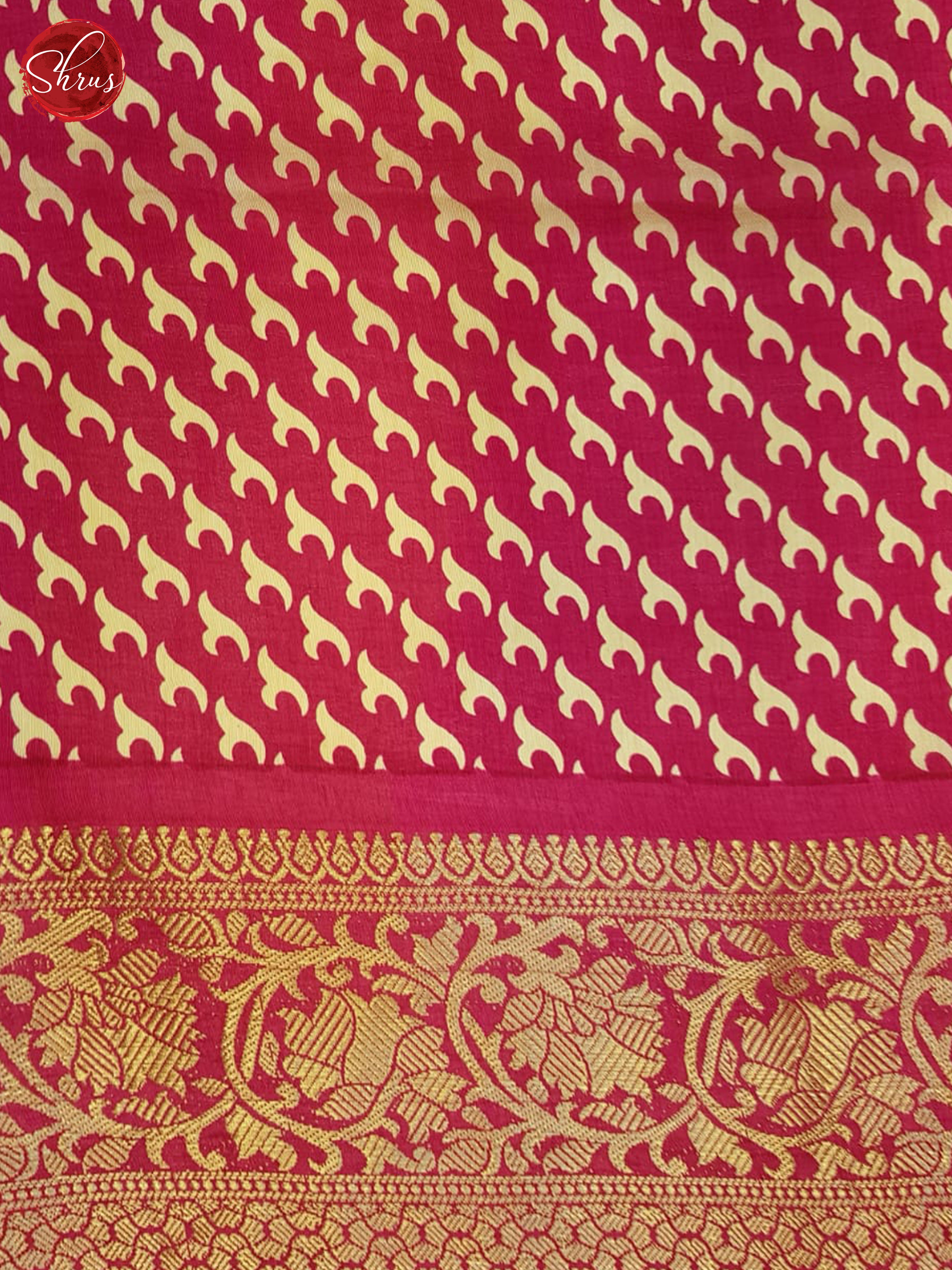 Mustard & Pink - Semi Crepe Saree - Shop on ShrusEternity.com