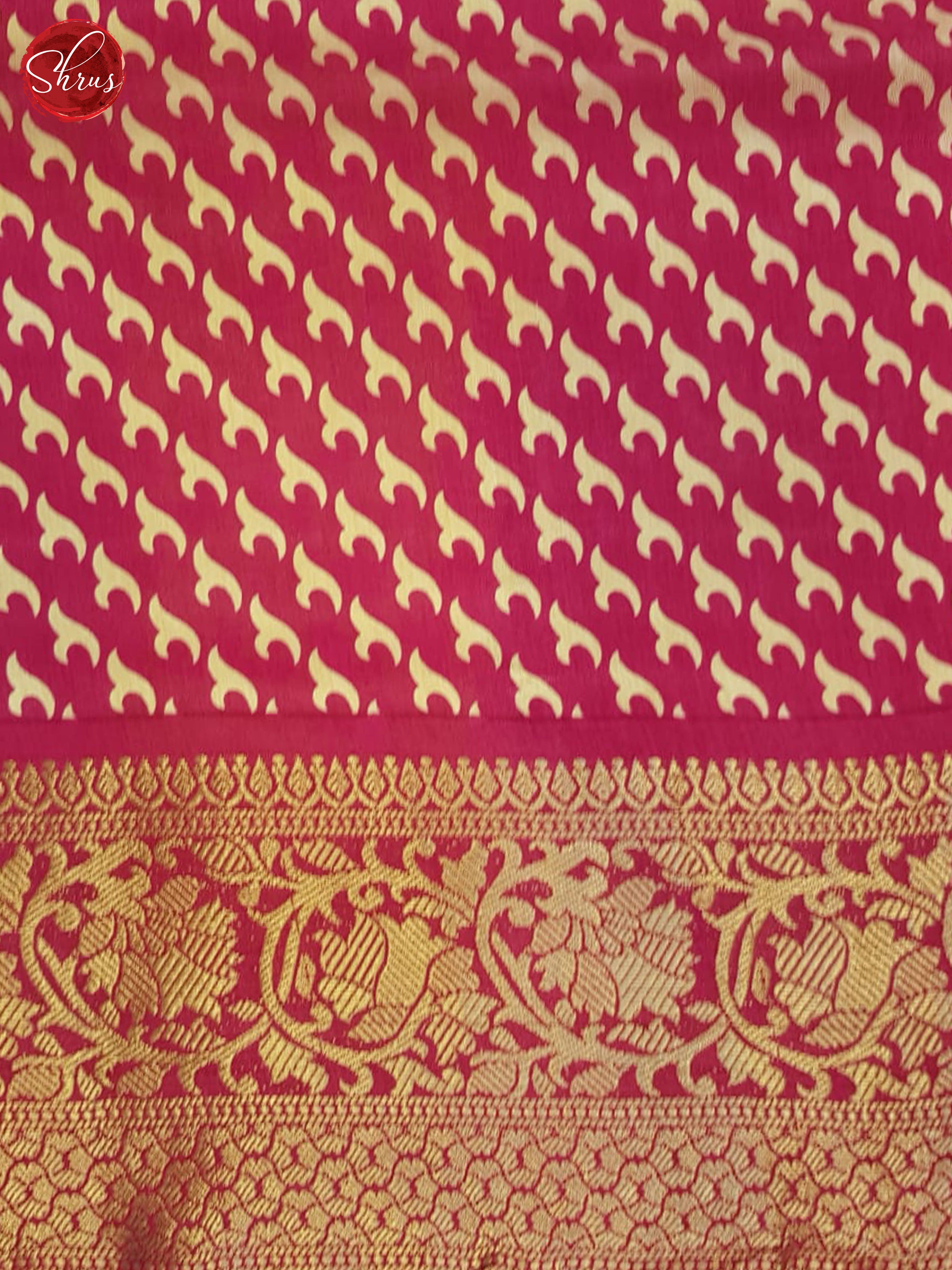 Orange & Pink - Semi Crepe Saree - Shop on ShrusEternity.com