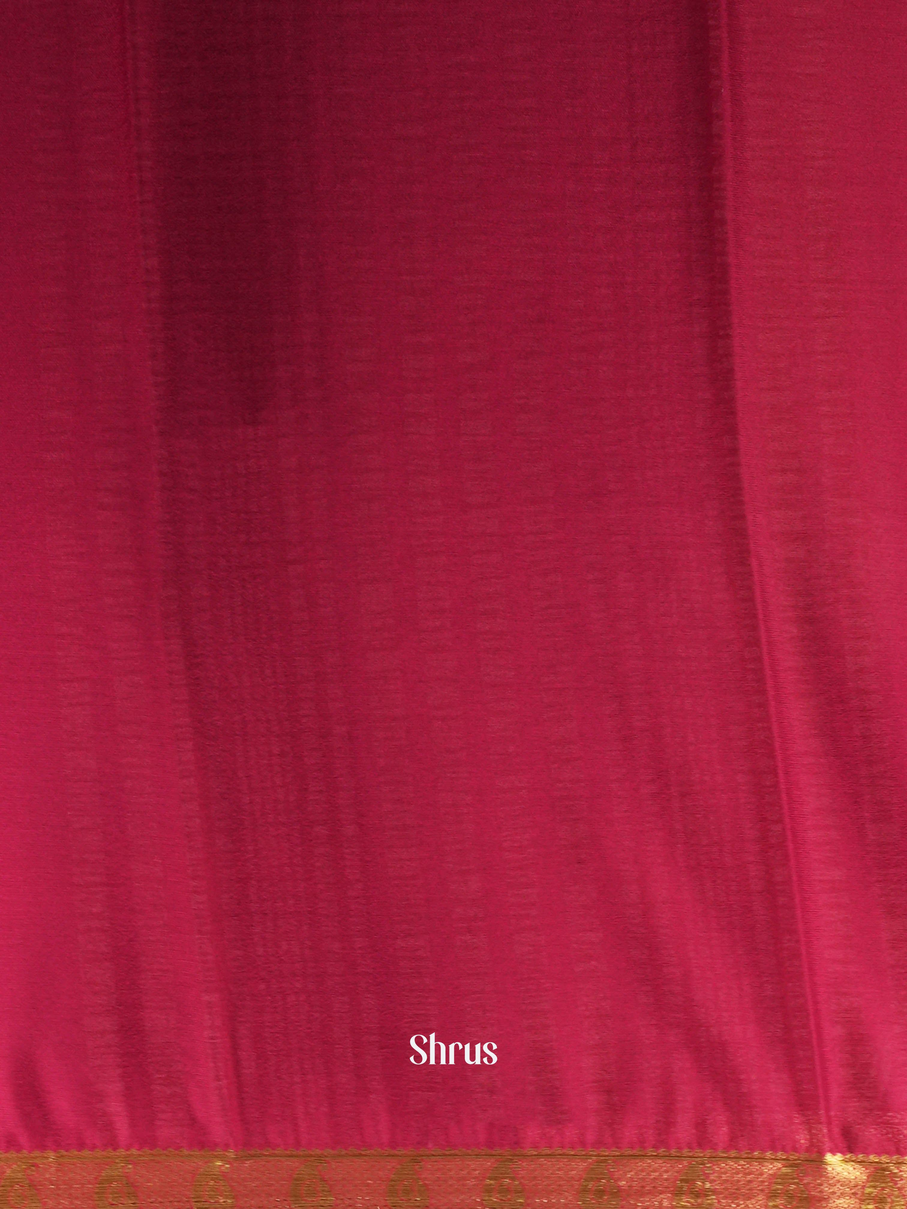 Maroon(Single Tone) - Semi Mysoresilk Saree