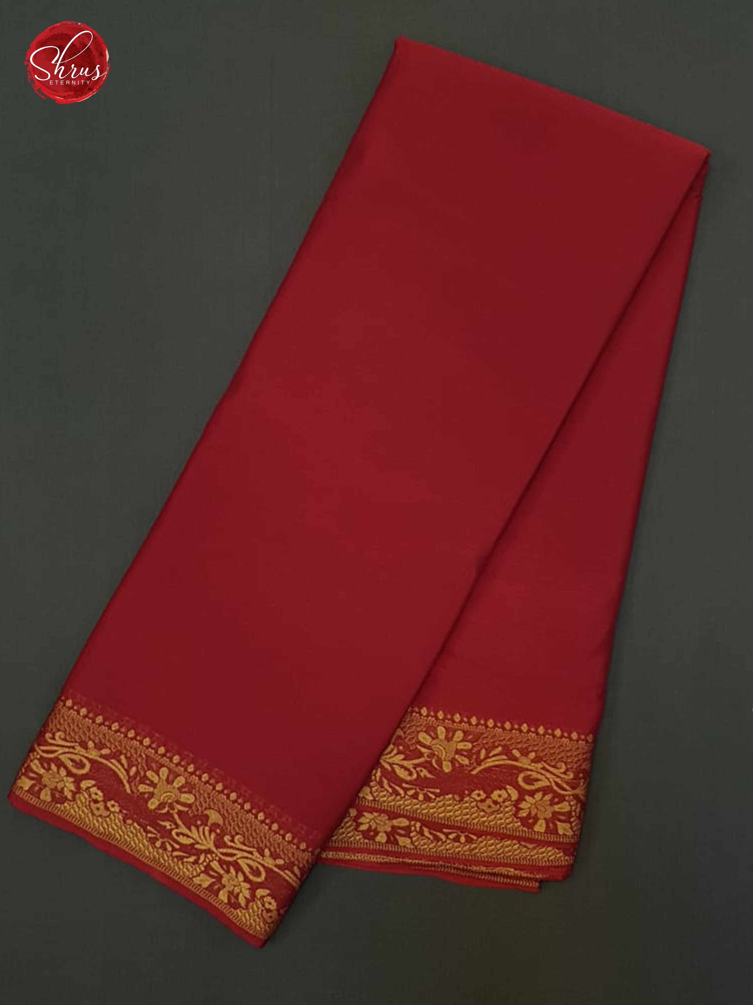 Maroon(Single Tone)- Semi Mysore silk