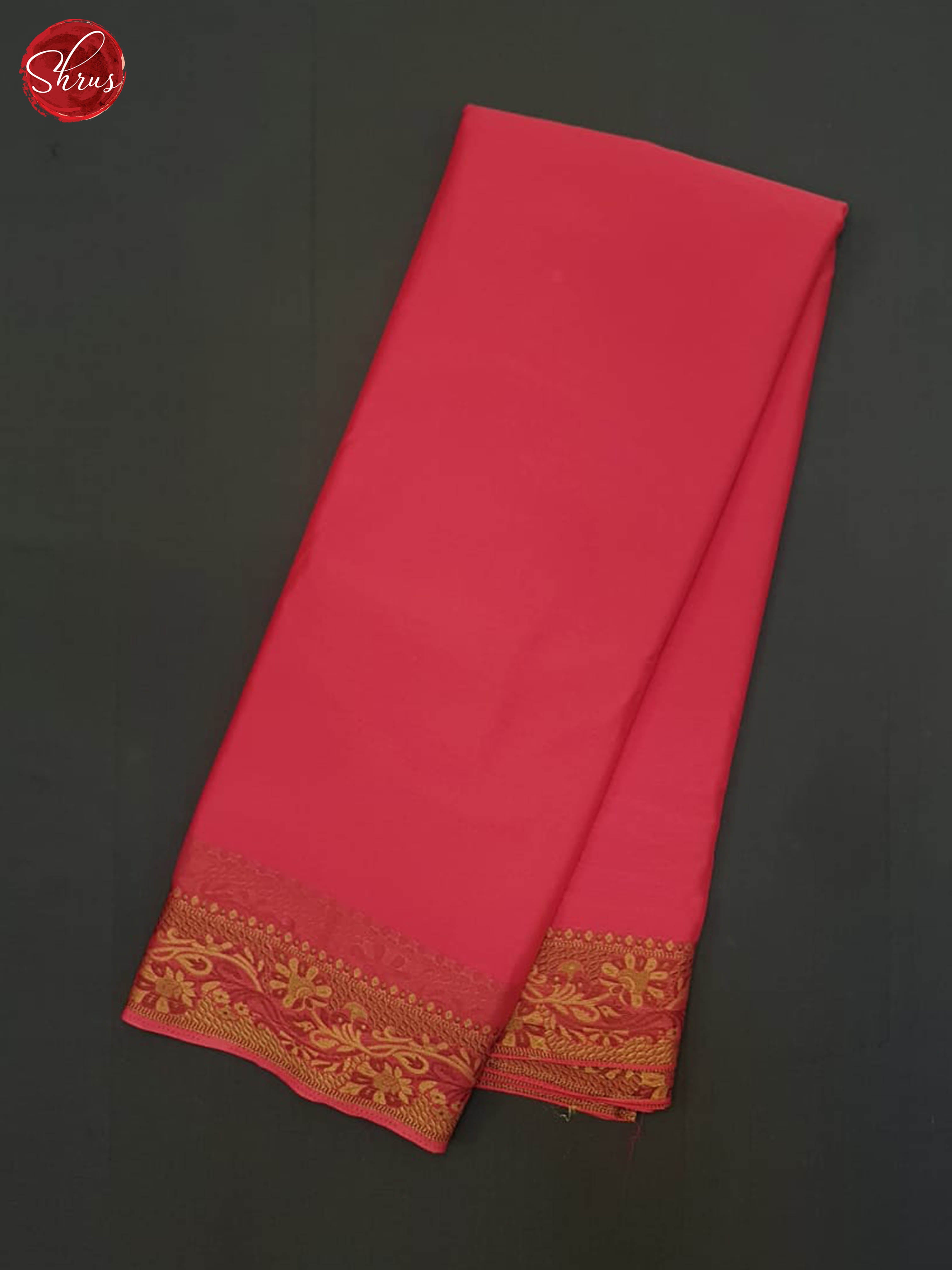 Pink(Single Tone)- Semi Mysore Silk Saree - Shop on ShrusEternity.com