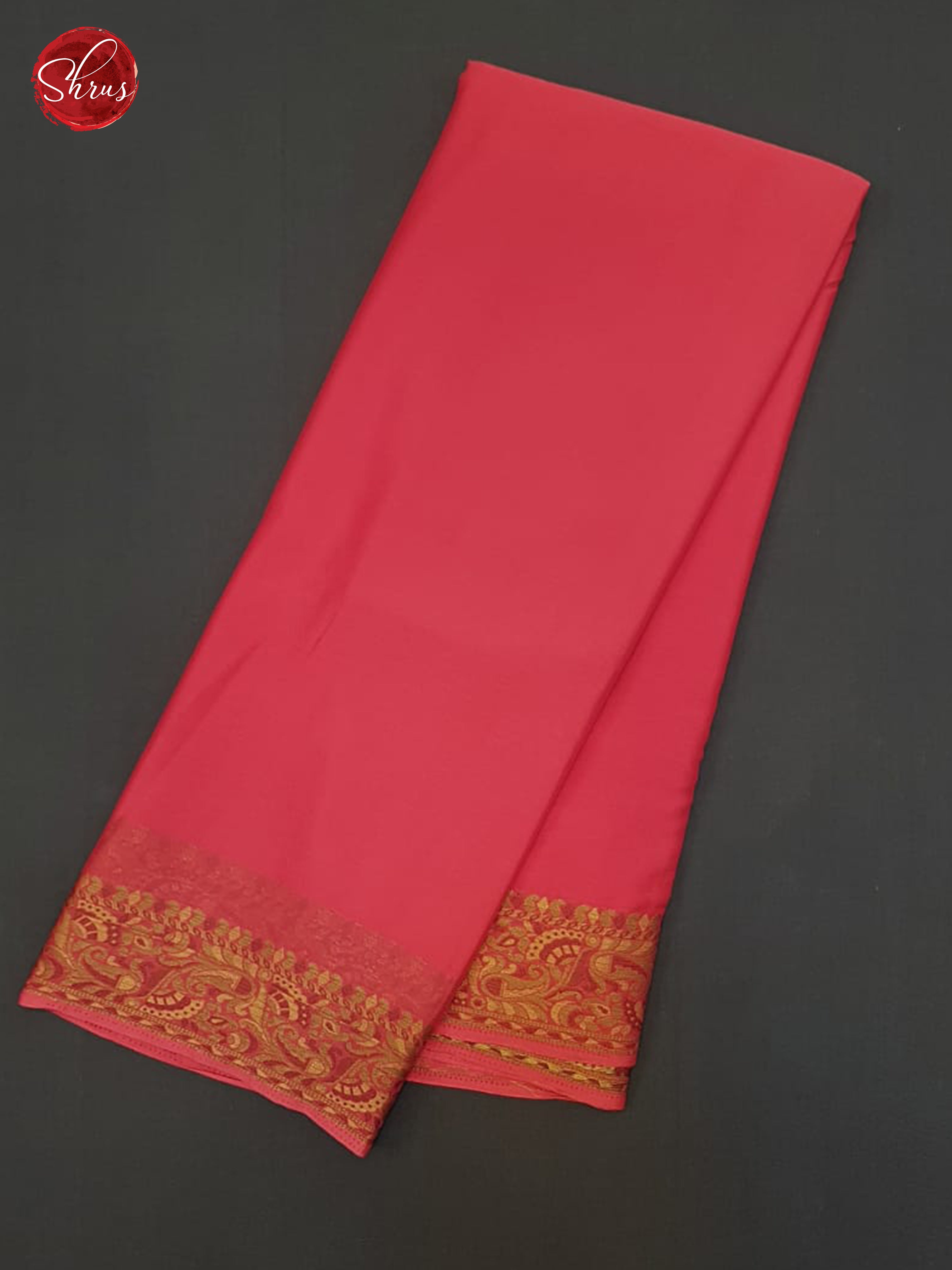 Pink(Single tone)- Semi Mysore silk