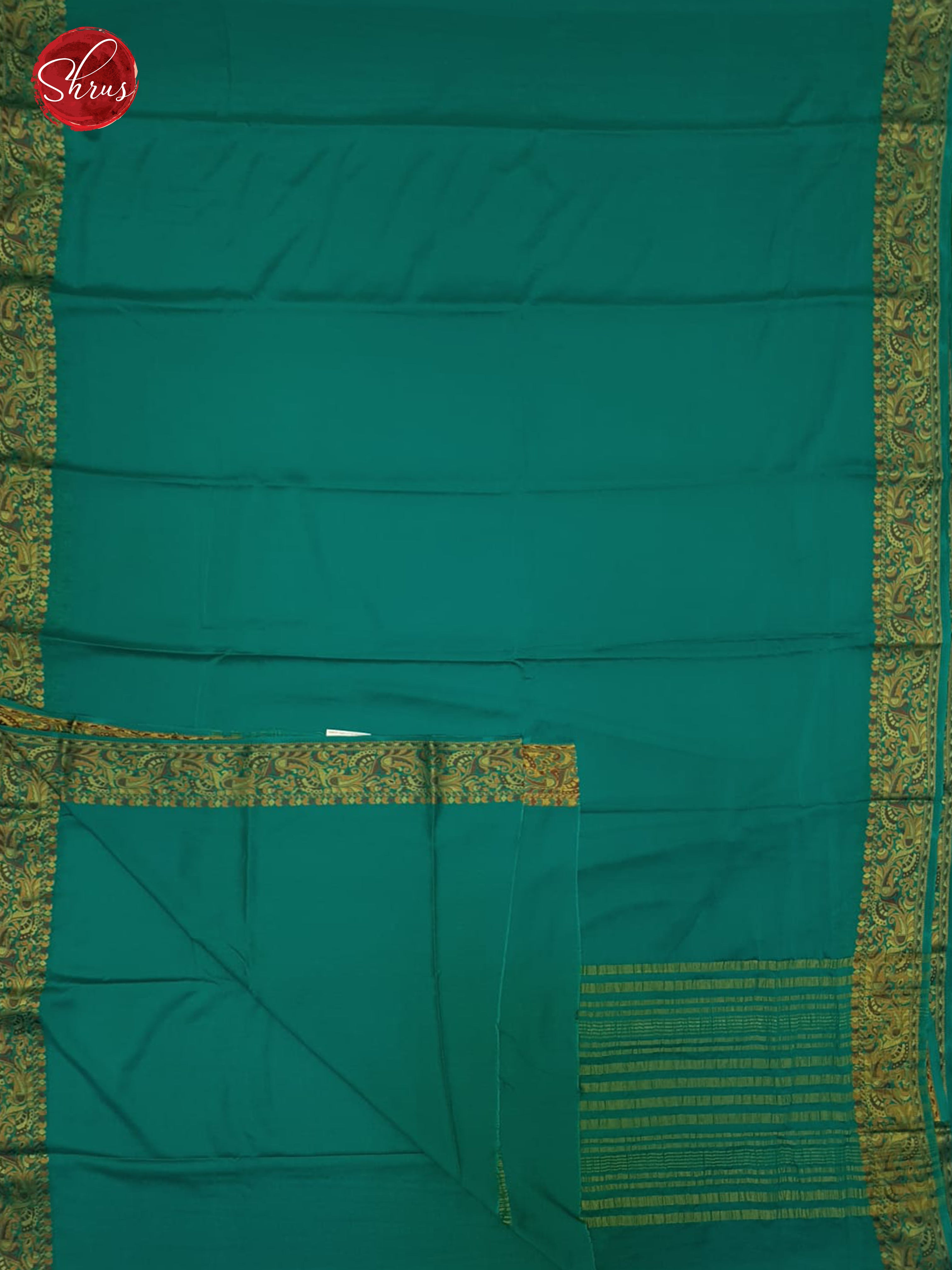 Teal Green(Single Tone) - Semi Mysore silk