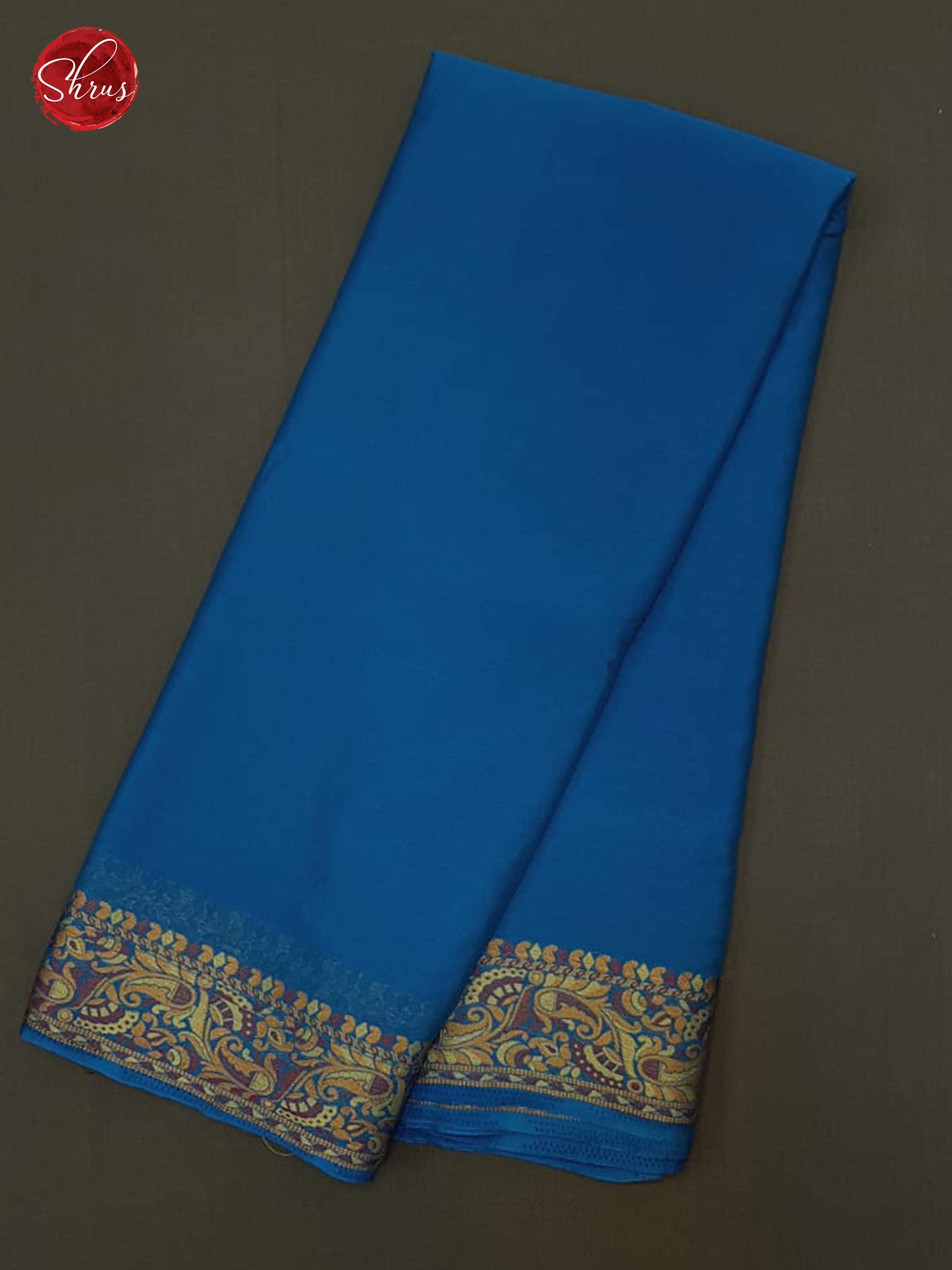 Blue(Single Tone) - Semi Mysore silk