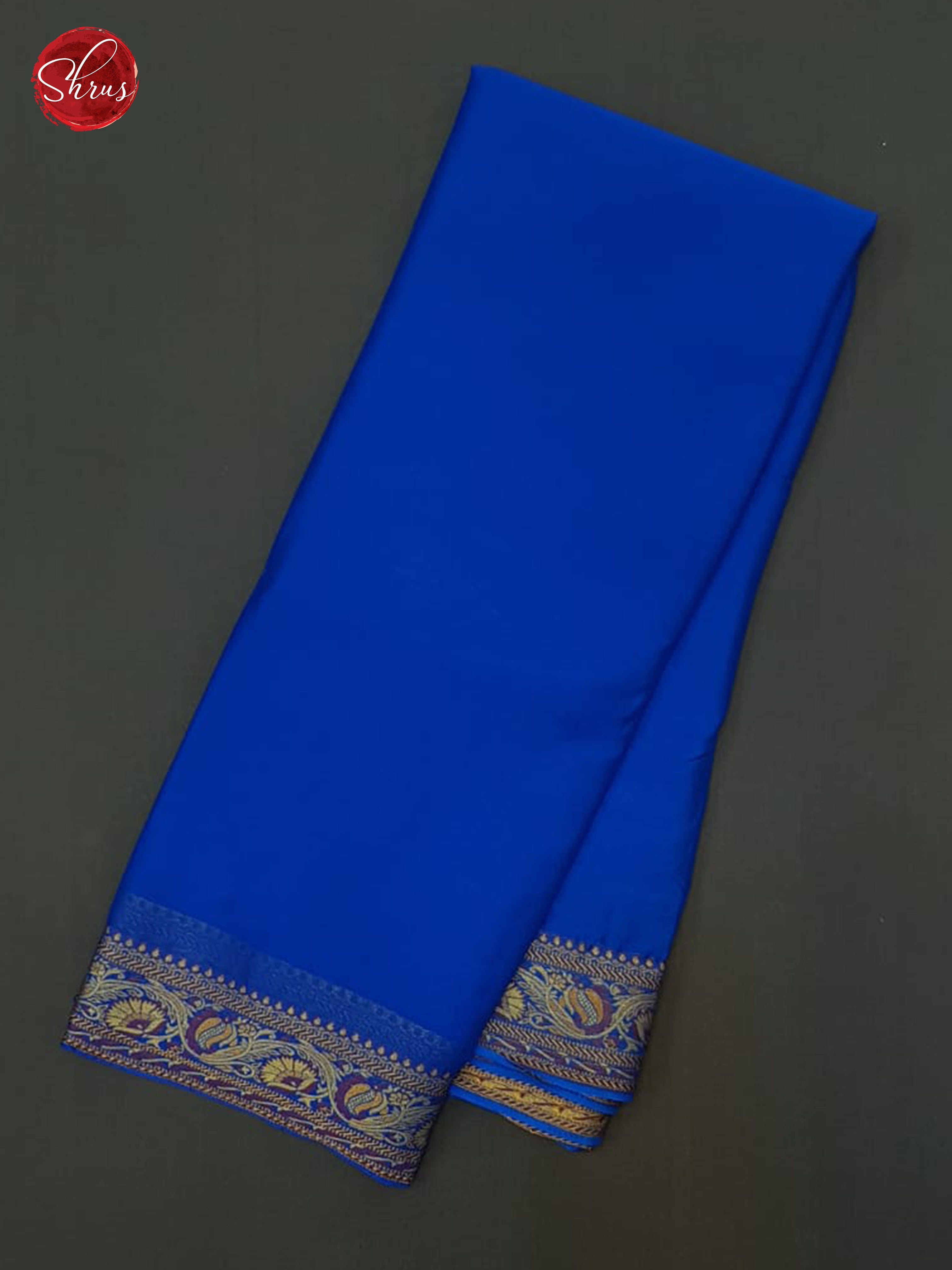 Blue(Single Tone)- Semi Mysore silk