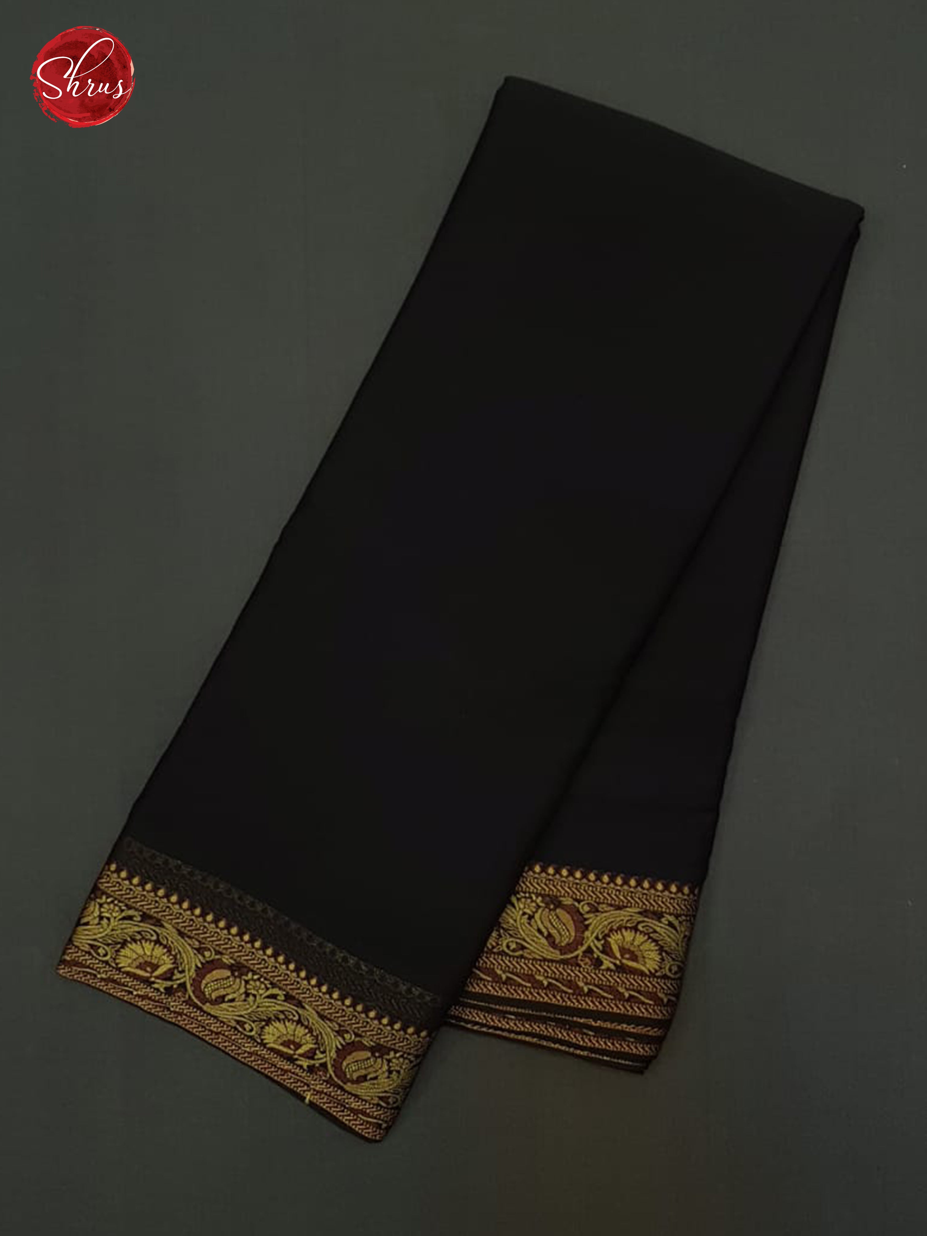 Black(Single Tone)- Semi Mysore silk