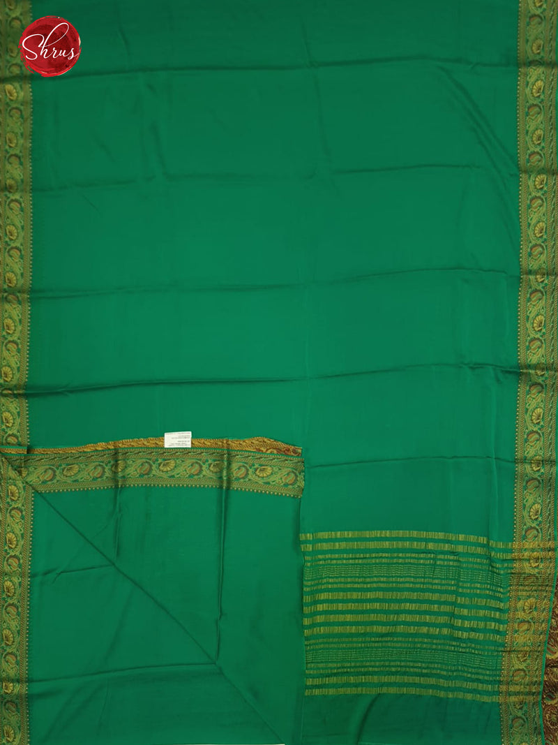 Green(Single Tone)  - Semi Mysore silk - Shop on ShrusEternity.com