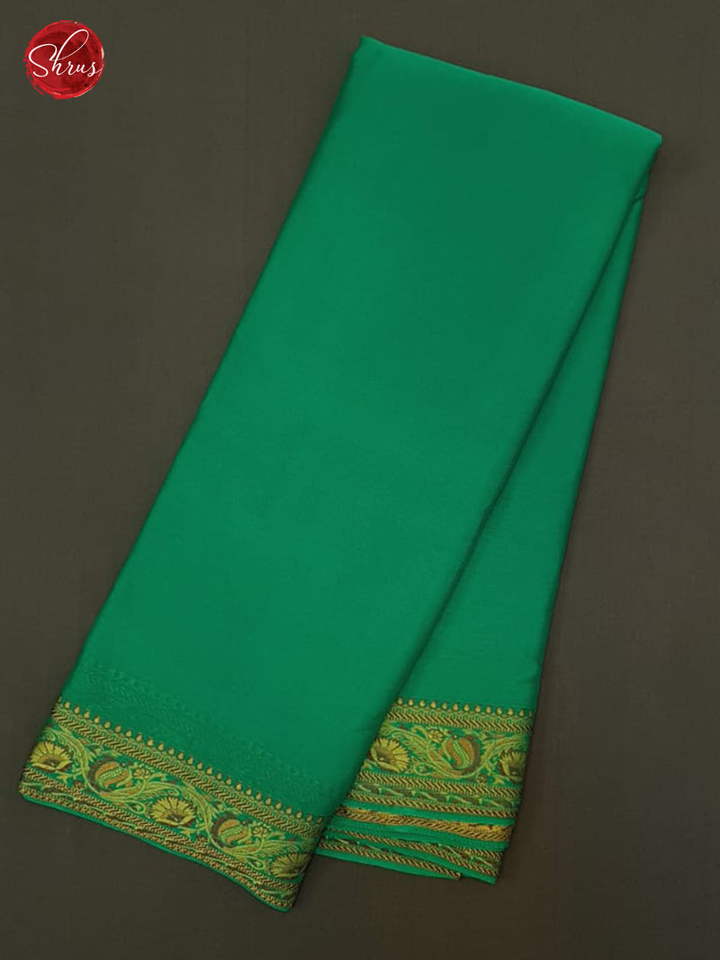 Green(Single Tone)  - Semi Mysore silk - Shop on ShrusEternity.com