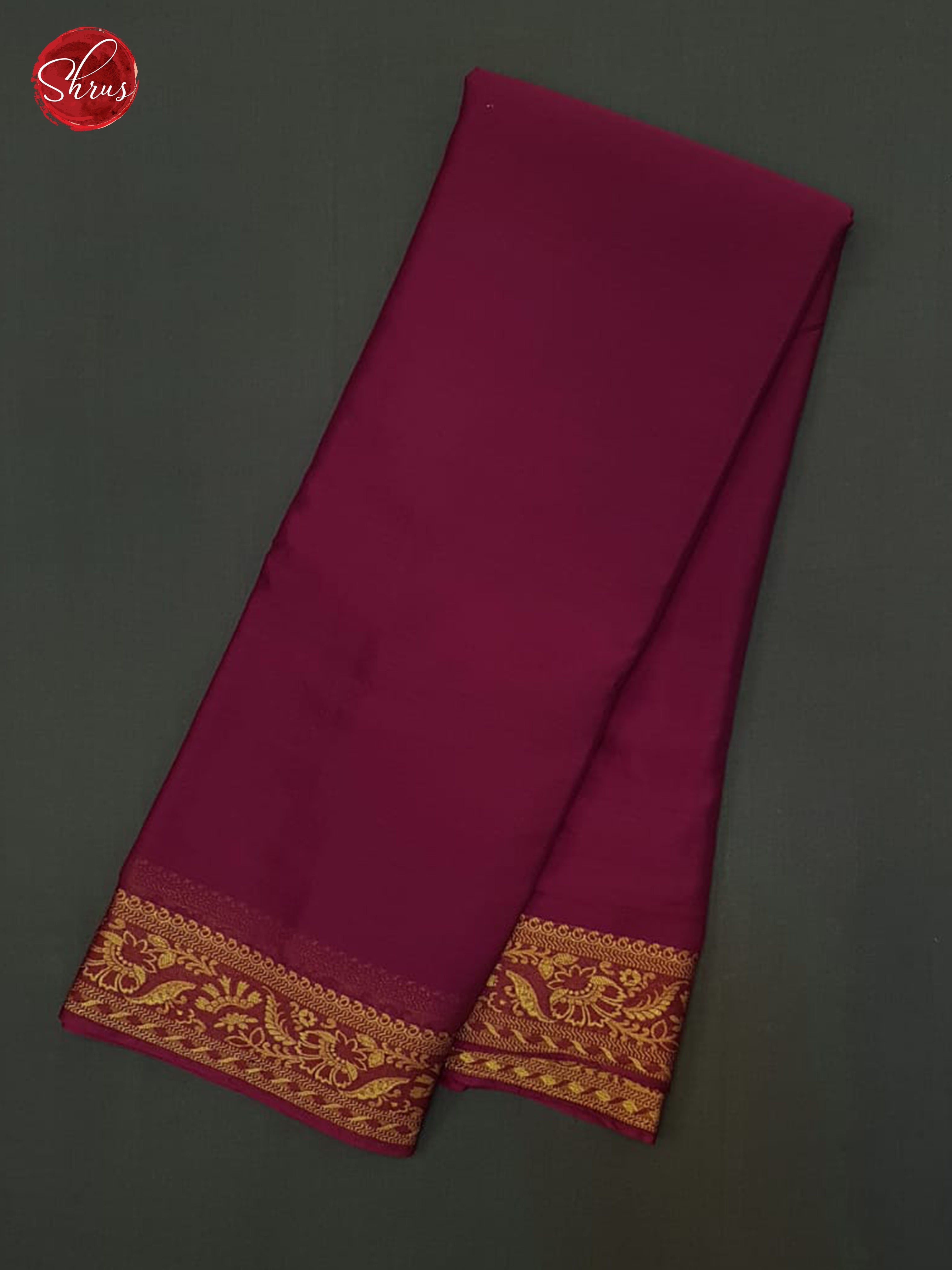 Wine(SIngle Tone)- Semi Mysore silk
