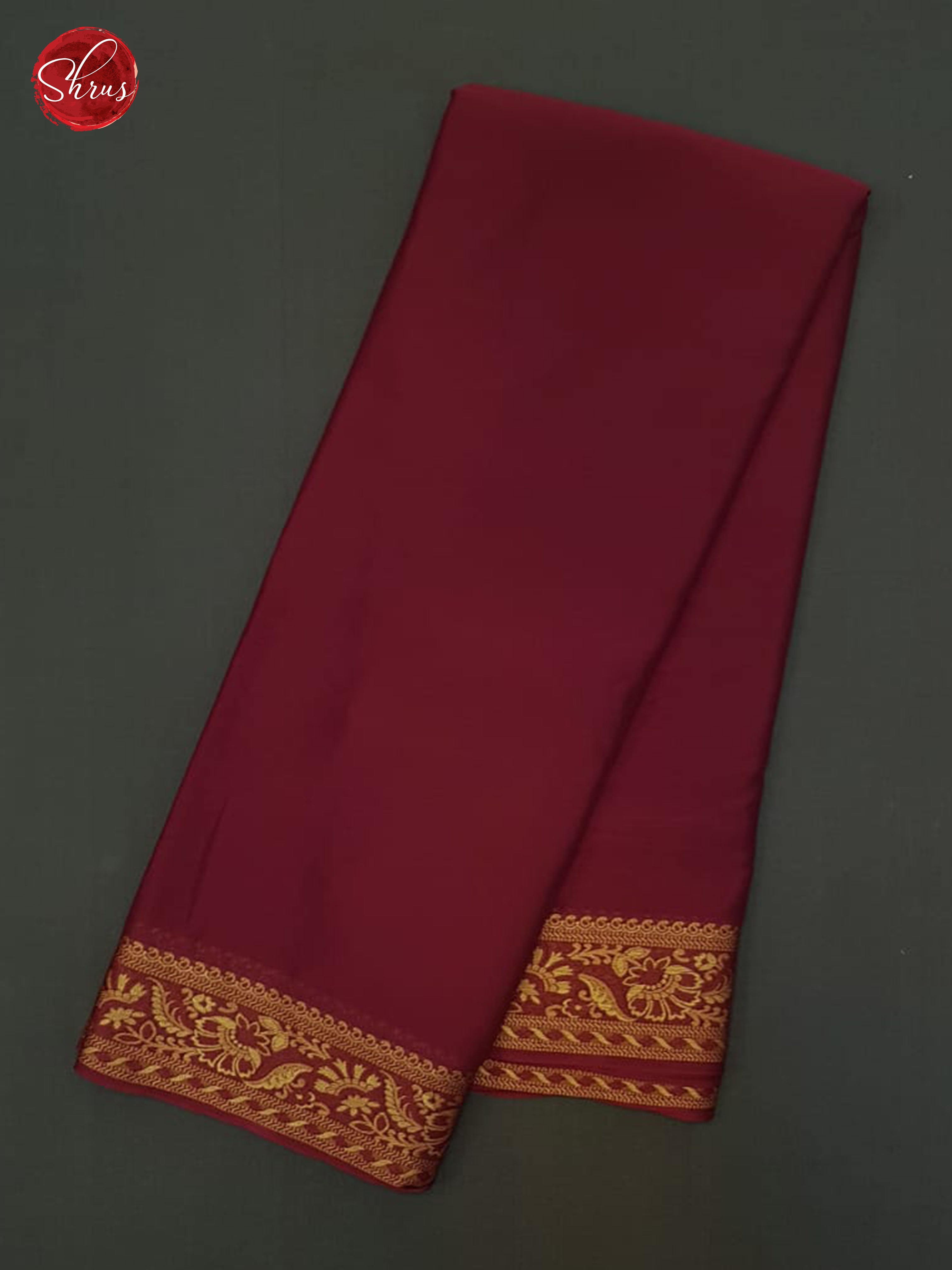 Maroon(Single Tone)- Semi Mysore silk