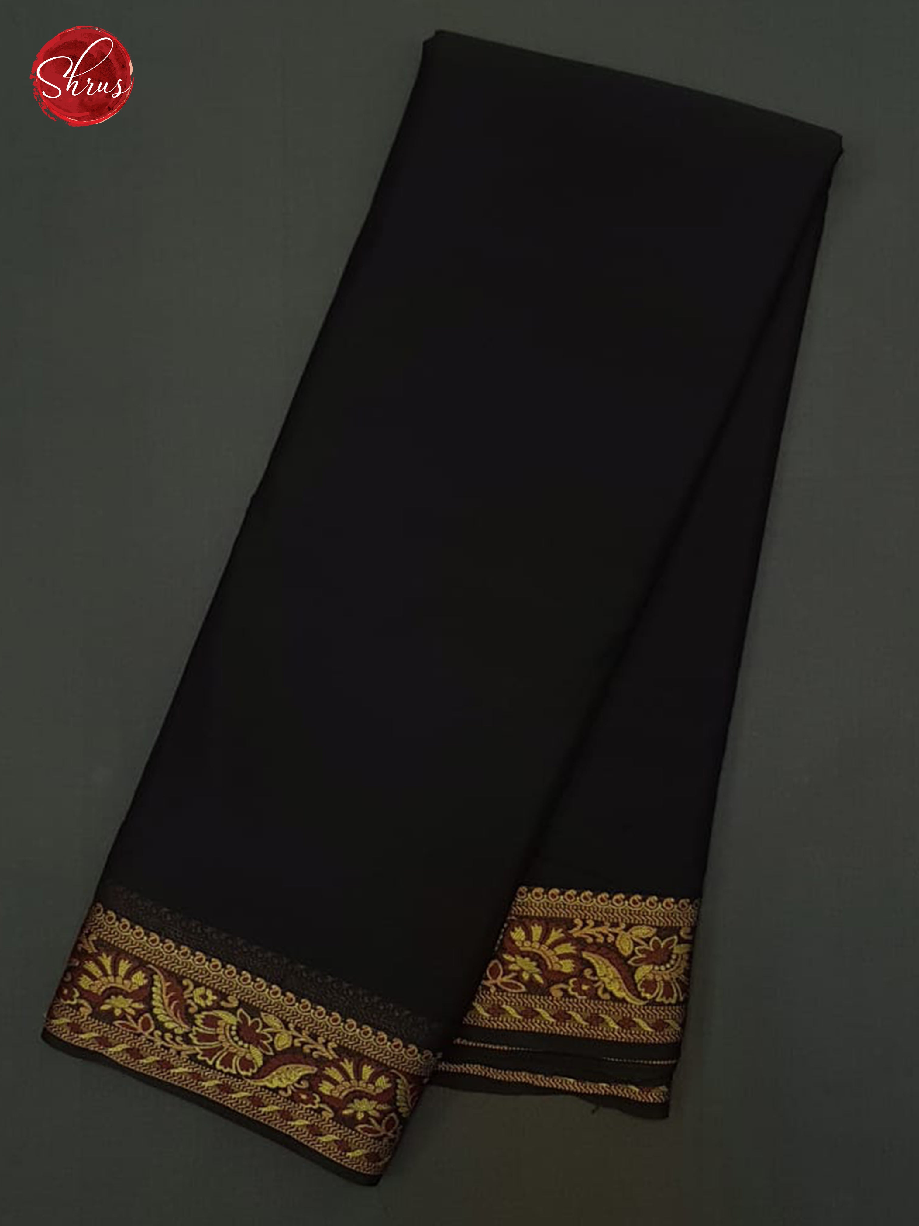 Black(Single Tone) - Semi Mysore silk