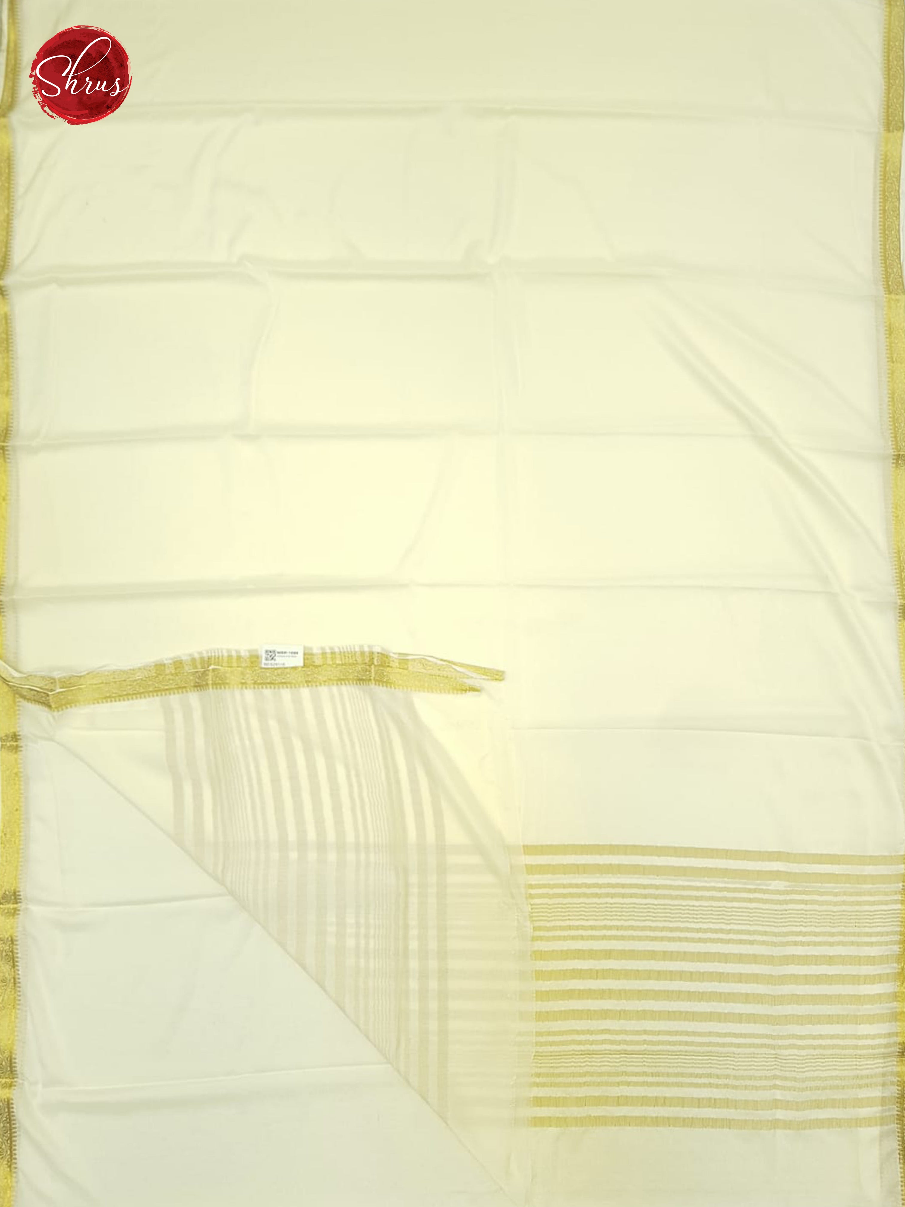 Cream(Single Tone)- Semi Mysore silk