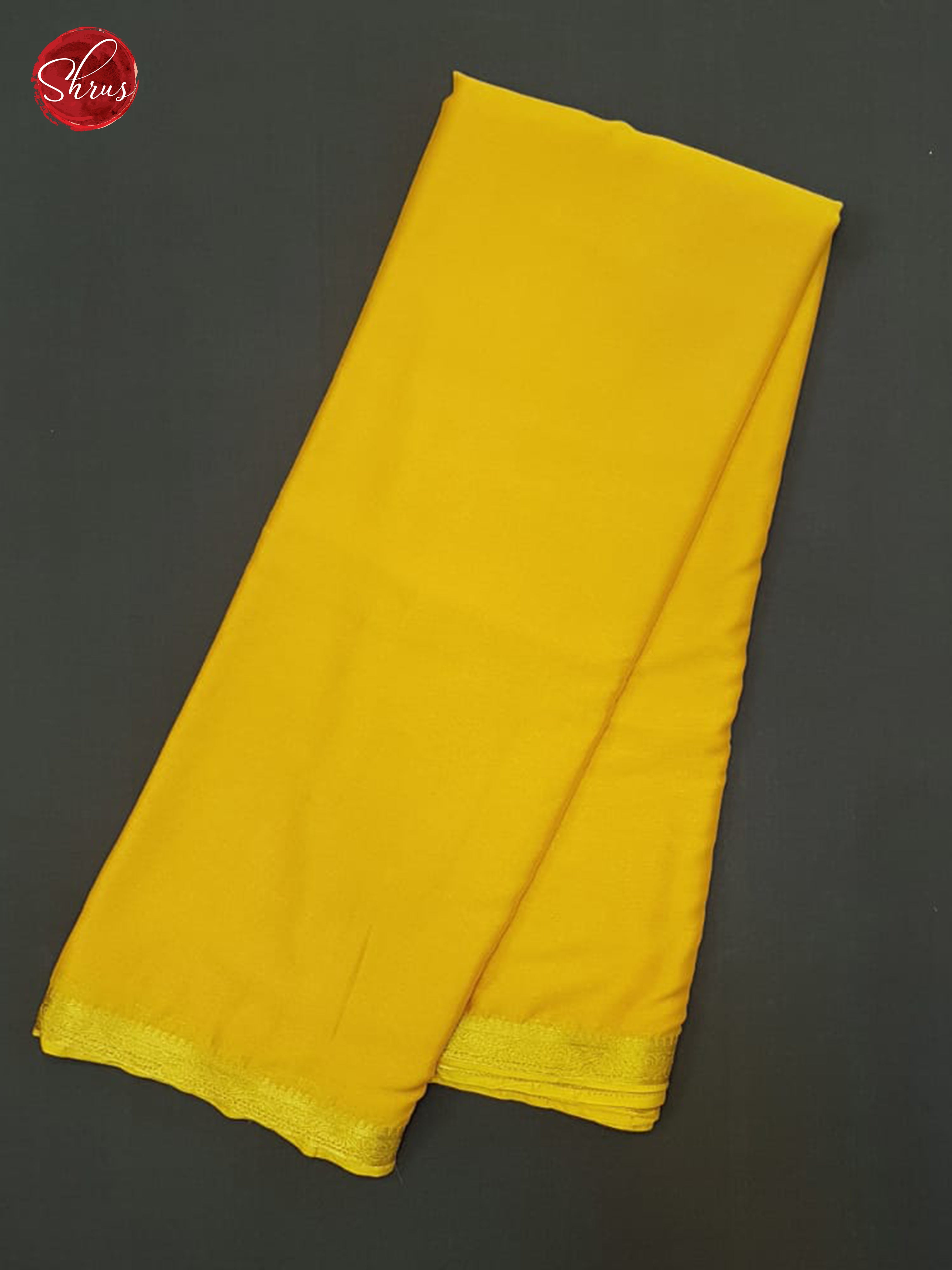 Yellow(Single Tone) - Semi Mysore silk