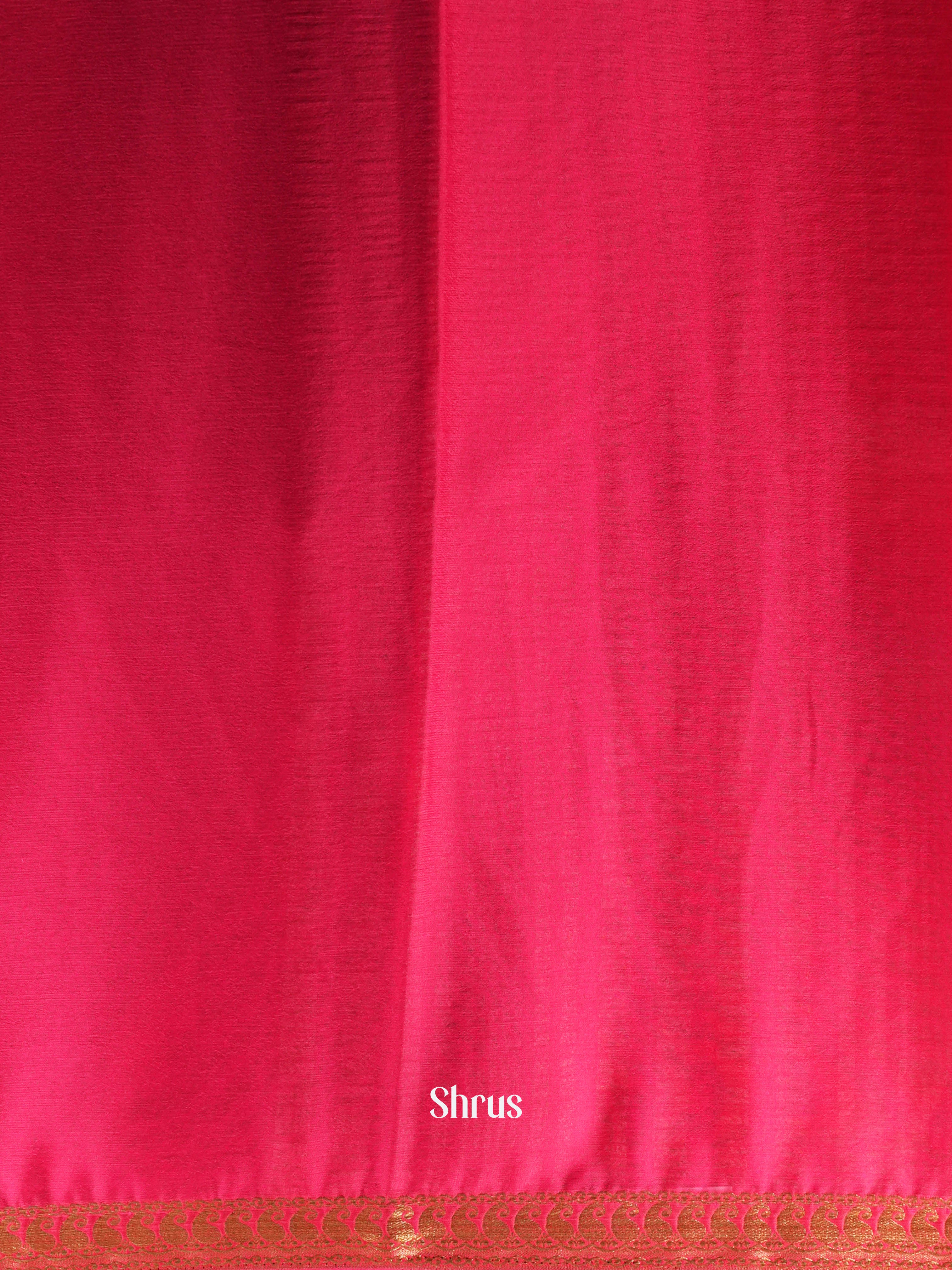 Pink(Single tone) - Semi Mysoresilk Saree