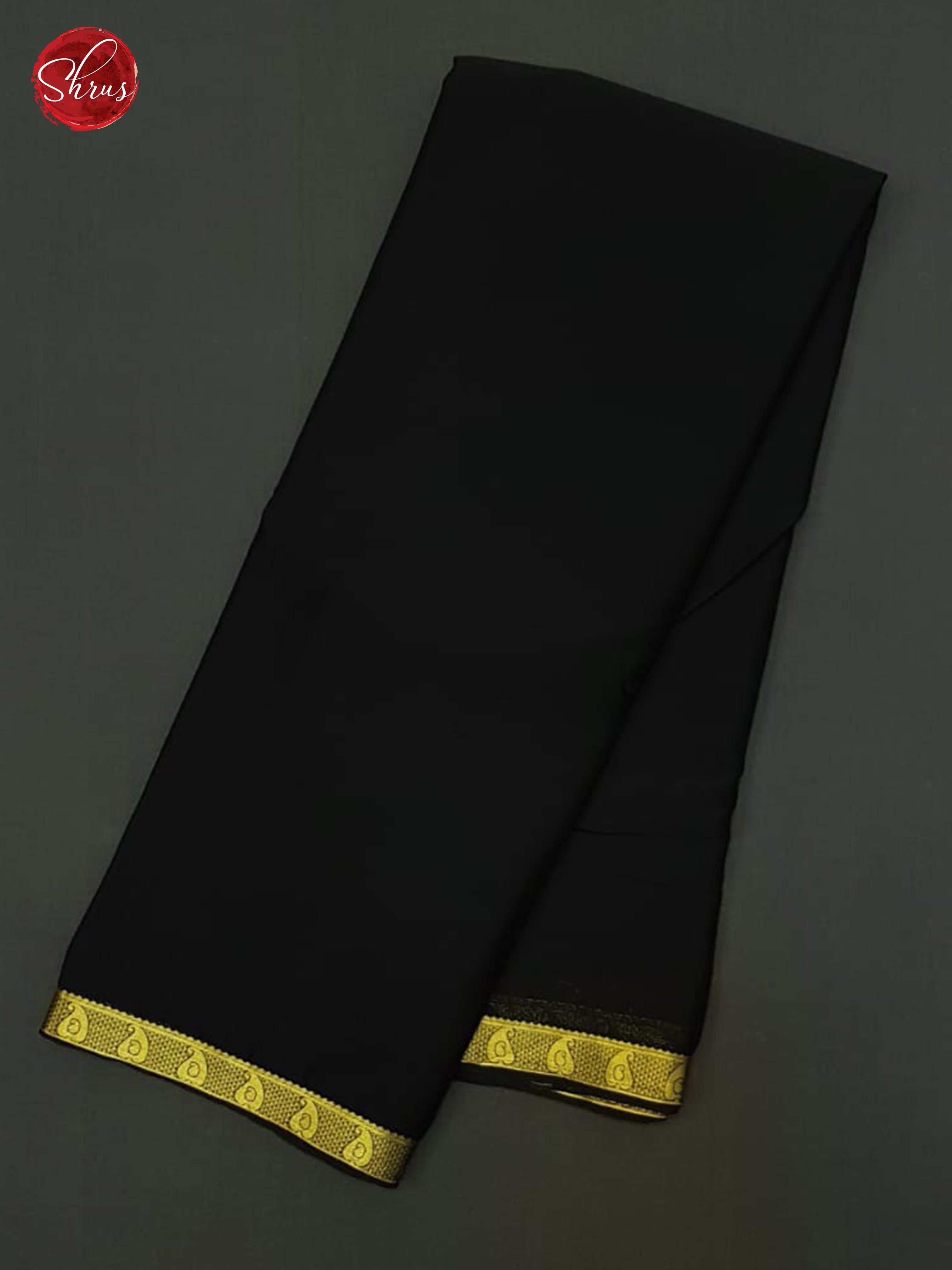 Black(Single Tone)- Semi Mysore silk