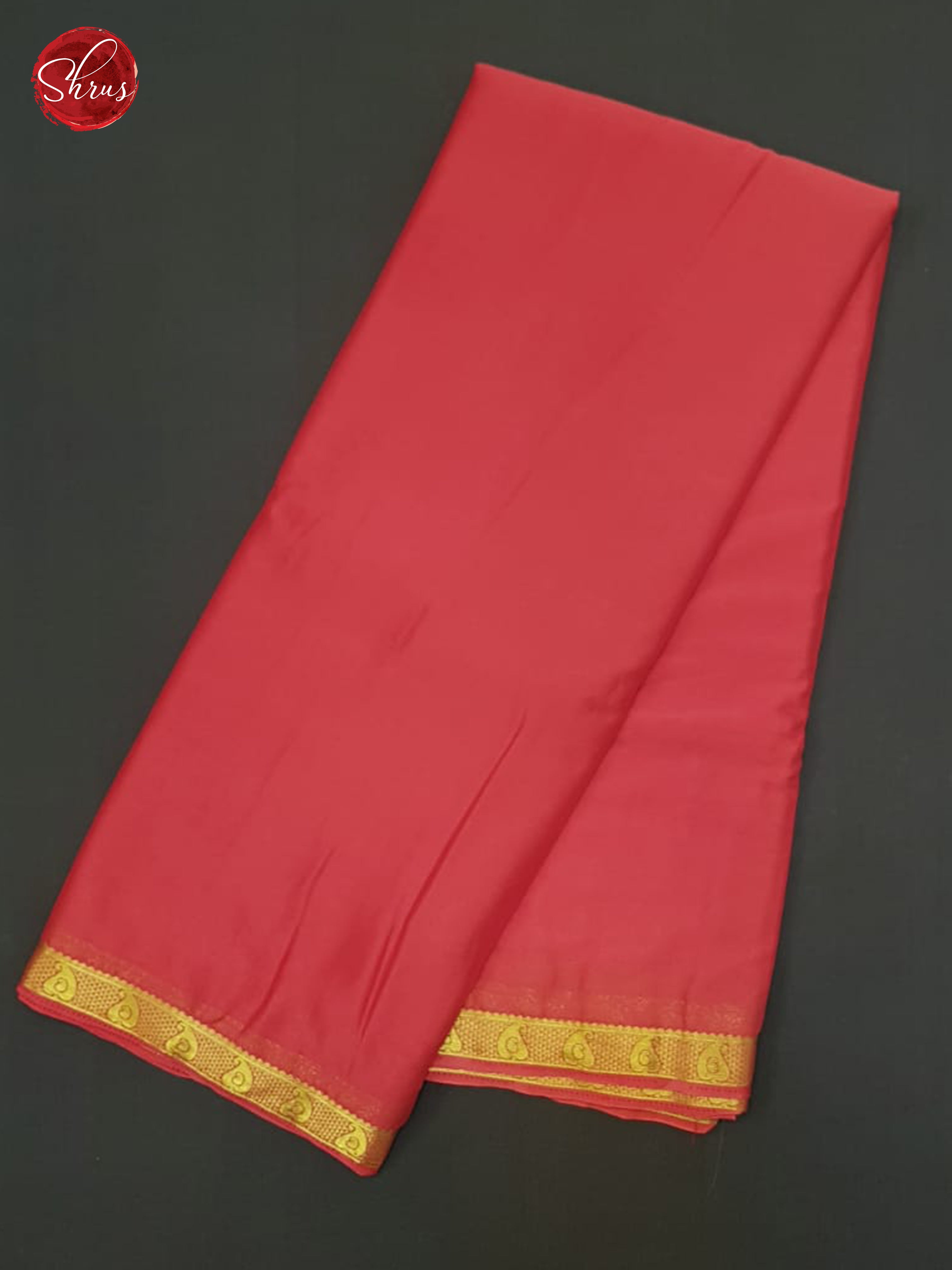 Pink(Single Tone) - Semi Mysore silk