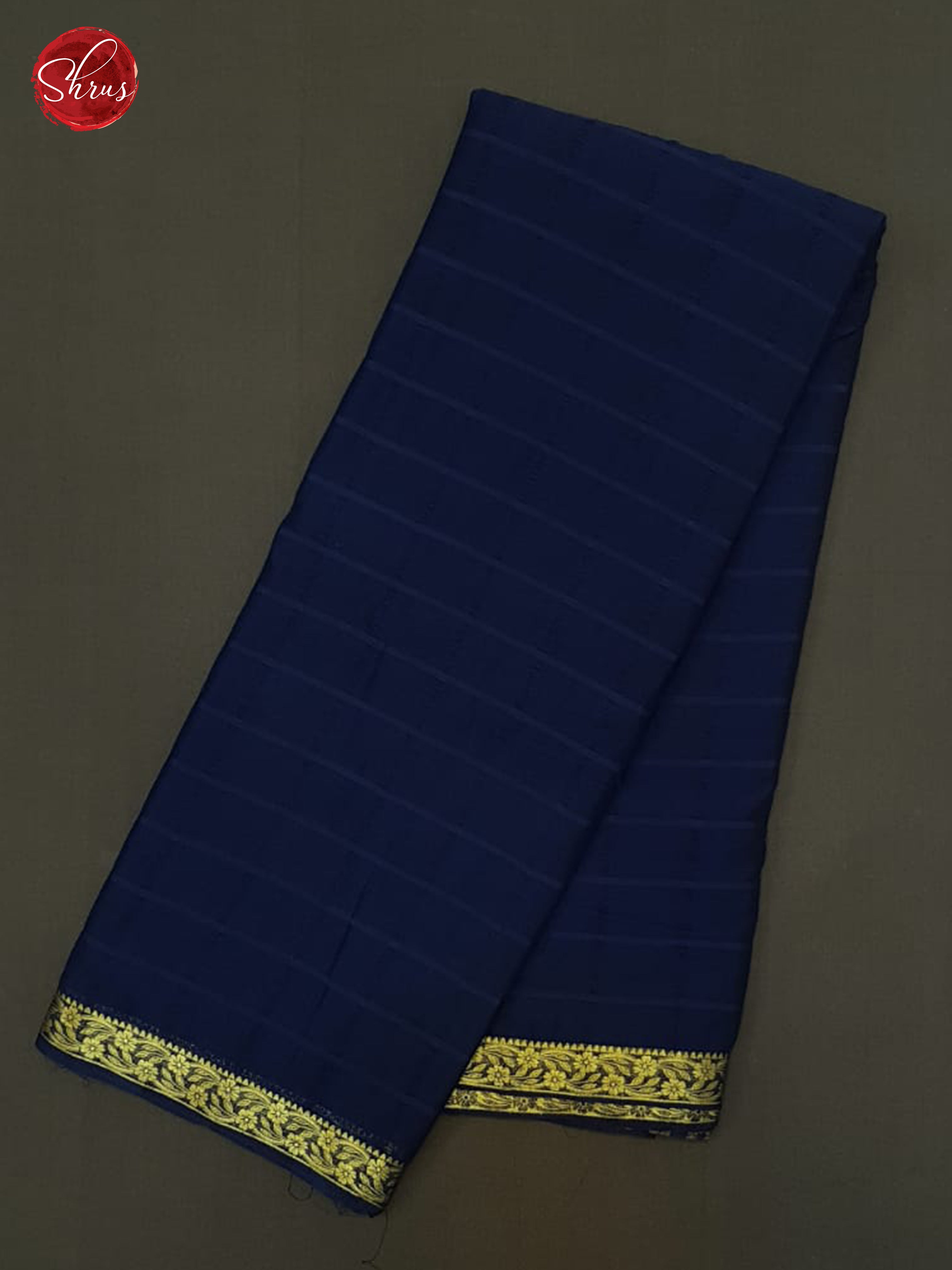 Blue(Single Tone) - Semi Mysore silk
