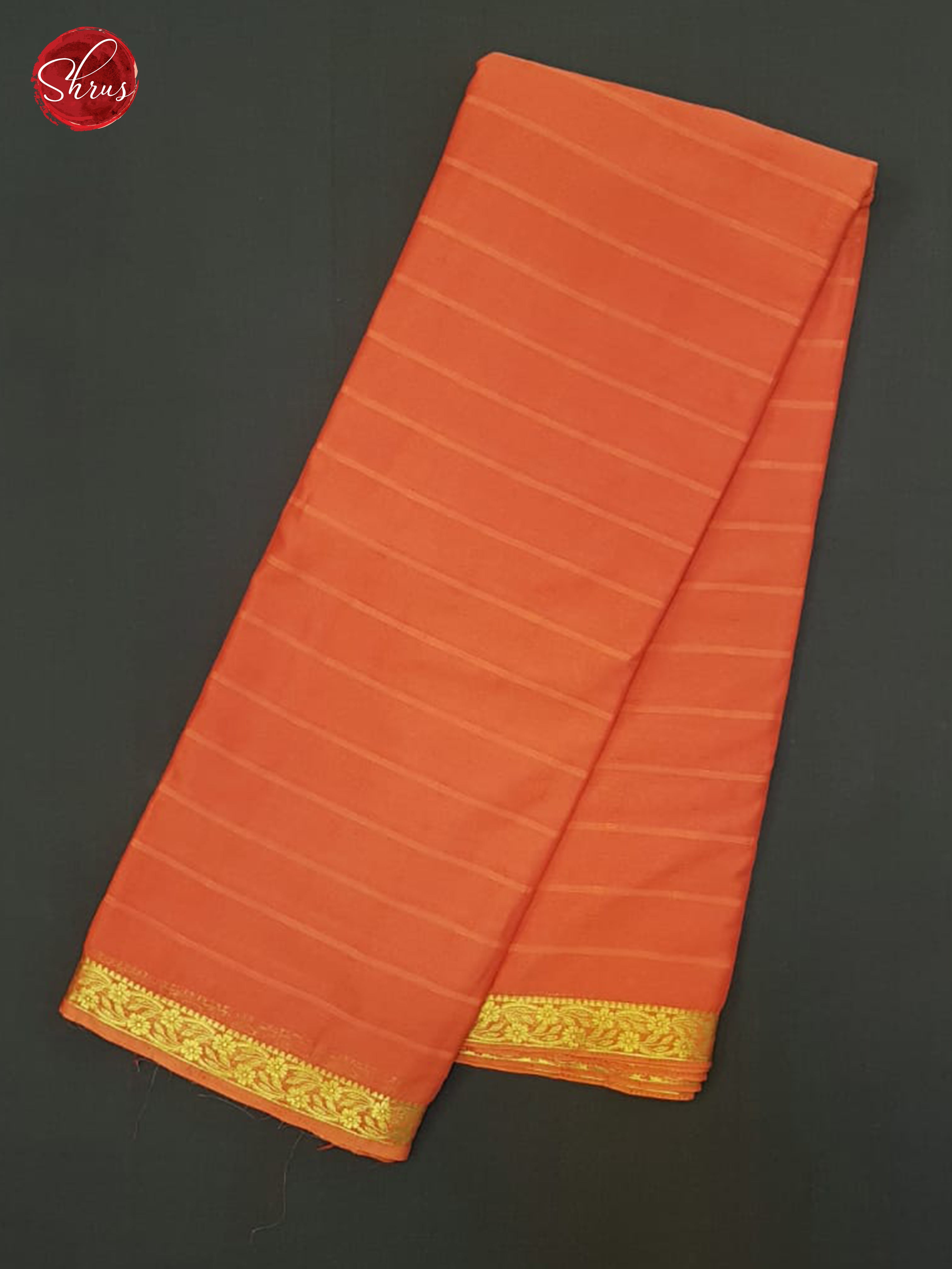 Orange(Single Tone) - Semi Mysore silk