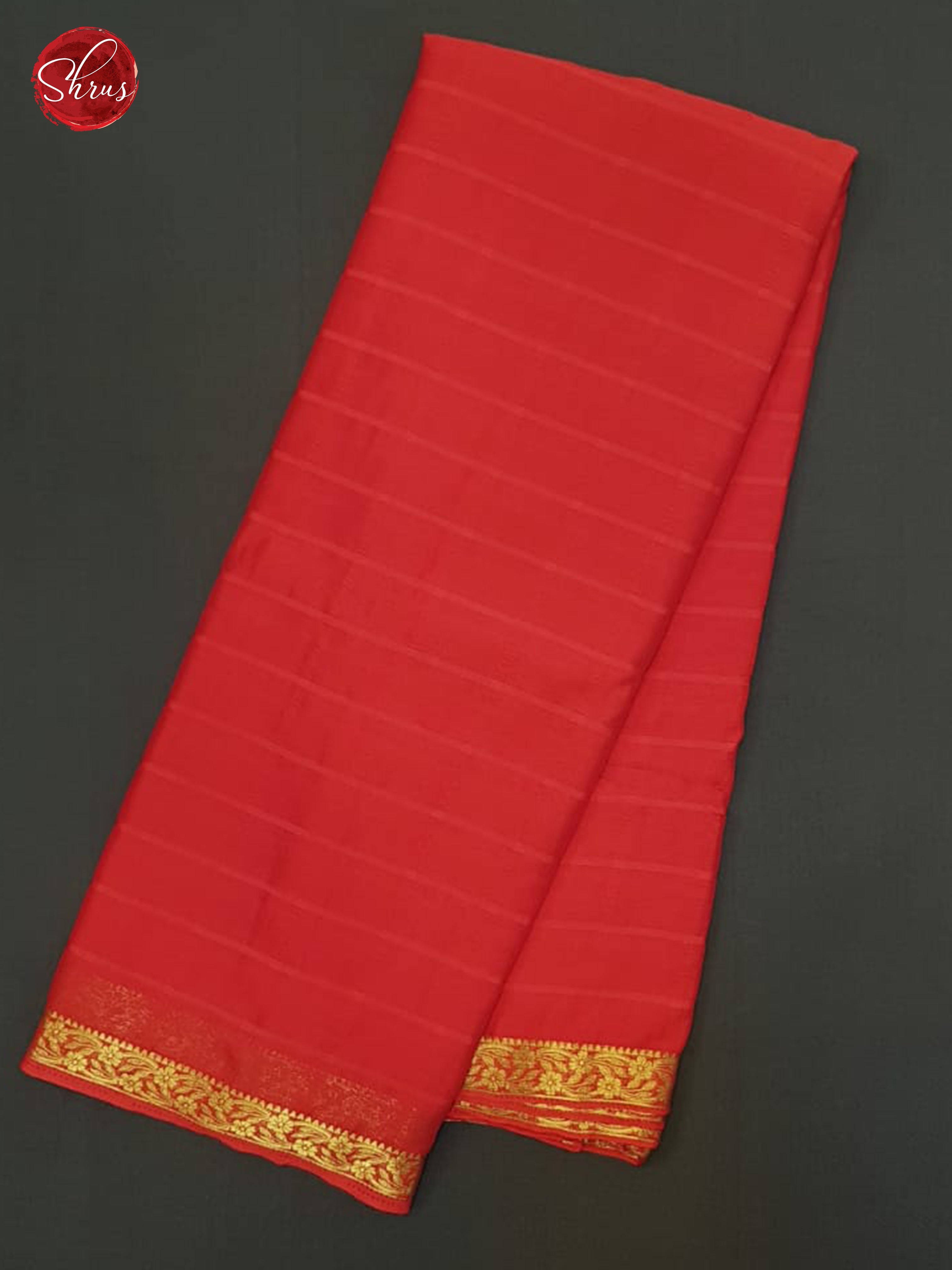 Red(Single Tone)- Semi Mysore silk