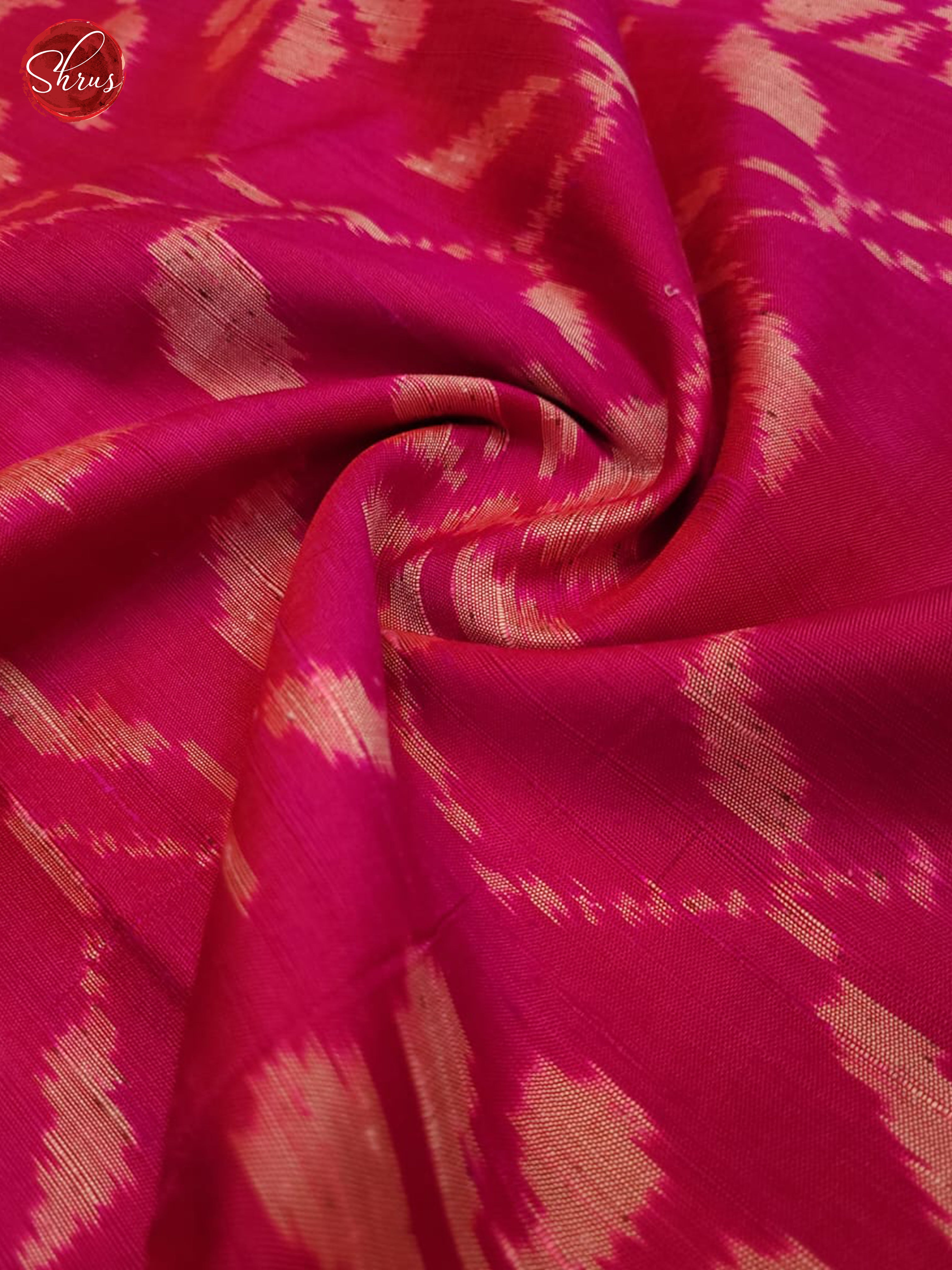 pink(Single Tone)- Ikkat Silk Saree - Shop on ShrusEternity.com