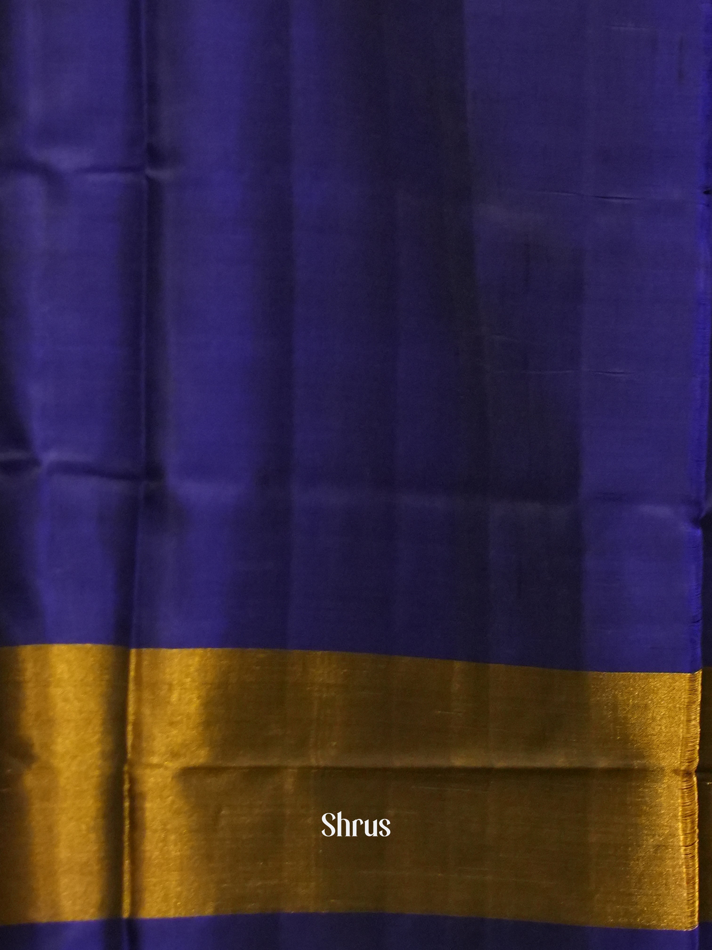 Blue(Single Tone)- Ikkat Silk Saree - Shop on ShrusEternity.com