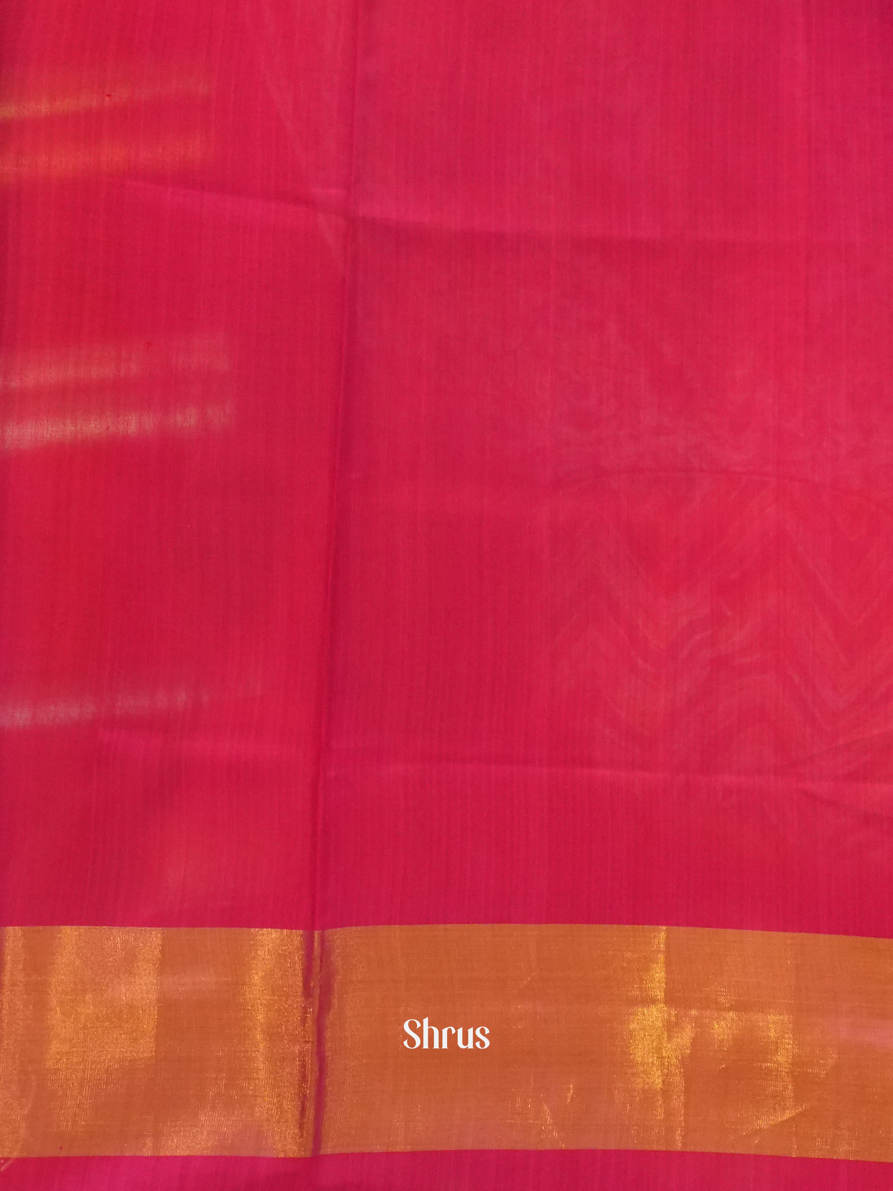 Pink(Single Tone)- Ikkat Silk Saree