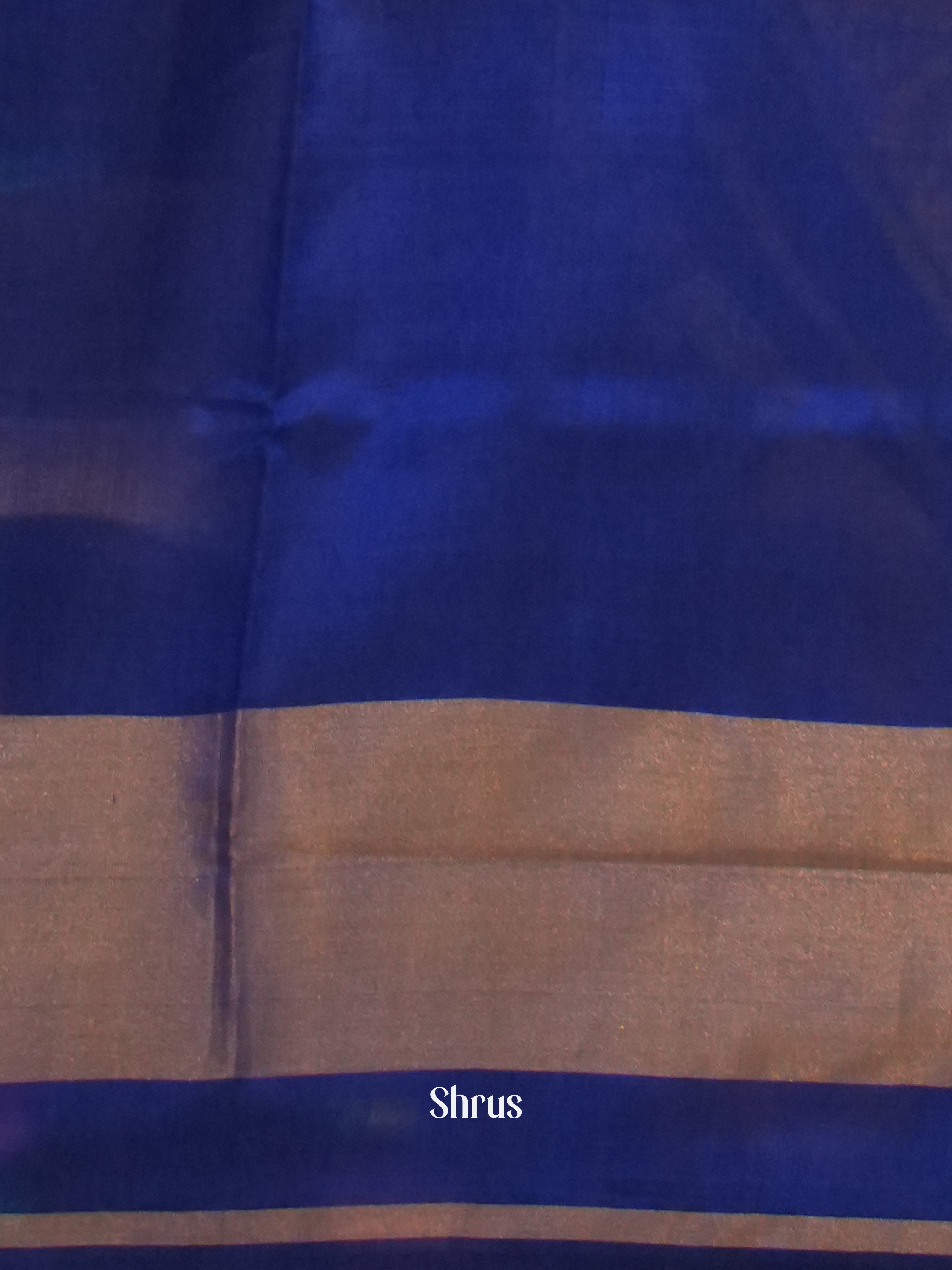 Blue(Single Tone) - Ikkat Silk Saree - Shop on ShrusEternity.com