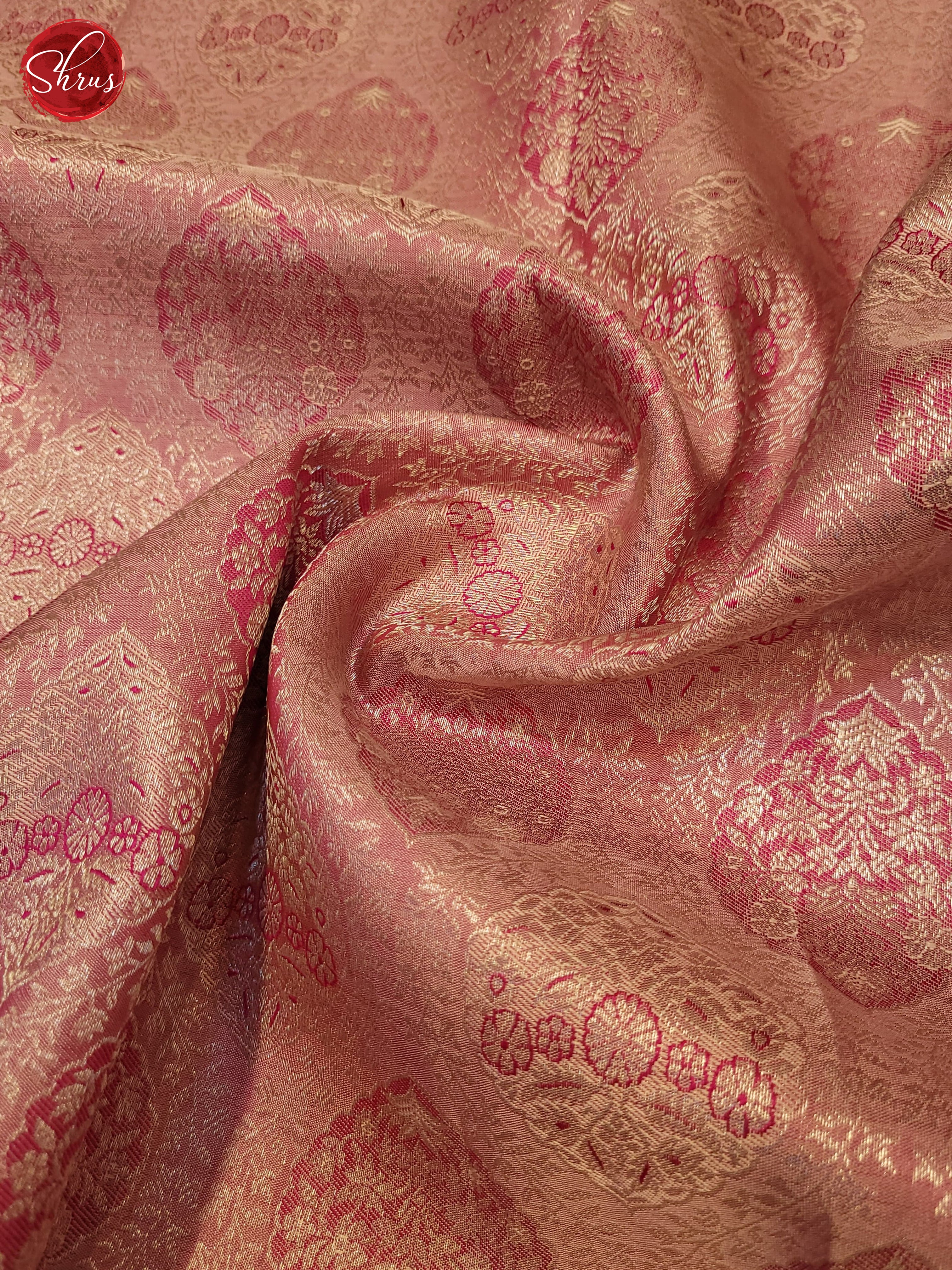 Baby pink and pink-Kanchipuram Silk saree - Shop on ShrusEternity.com