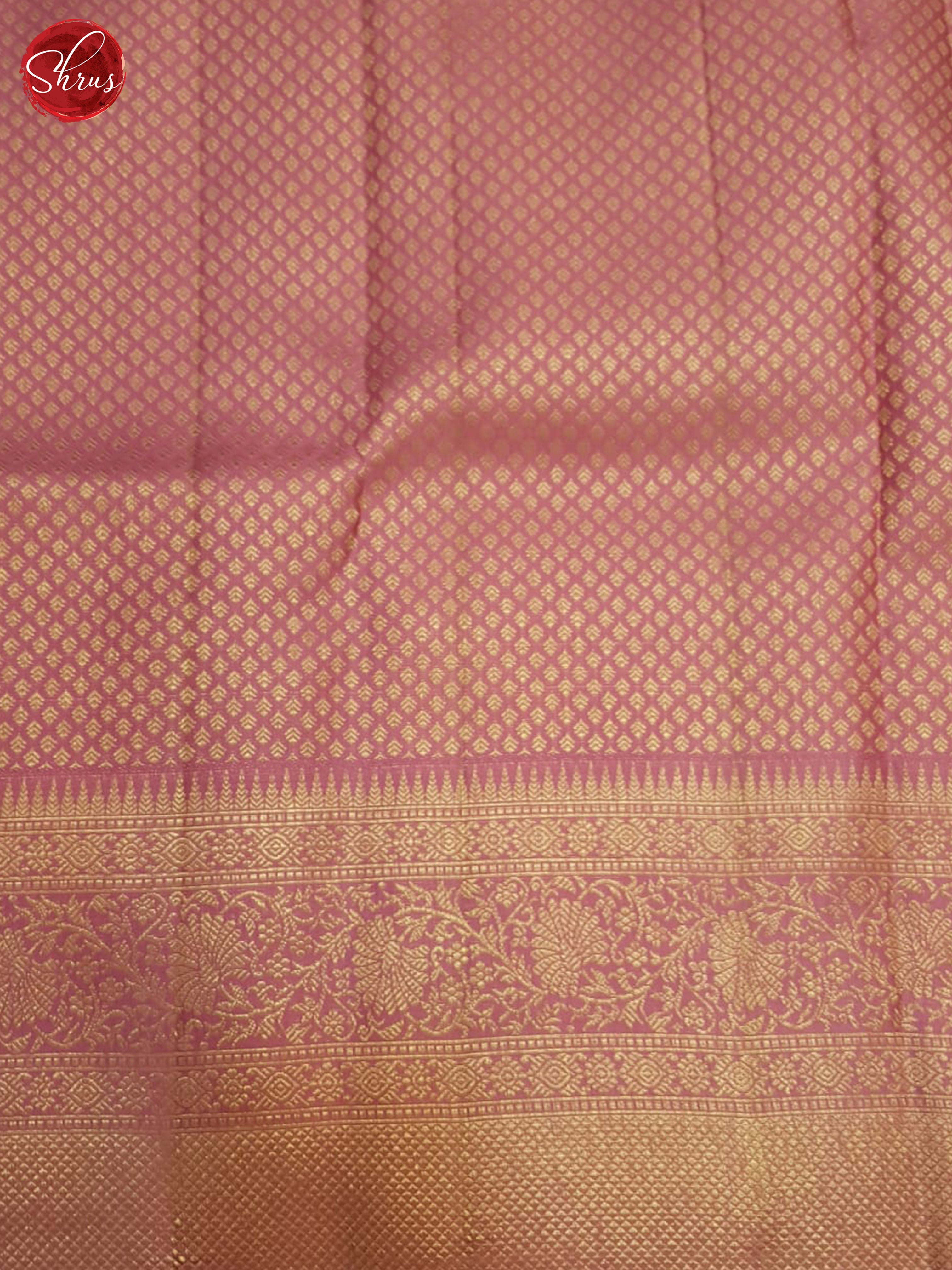 Bluish Grey And Pink-Kanchipiram silk saree - Shop on ShrusEternity.com