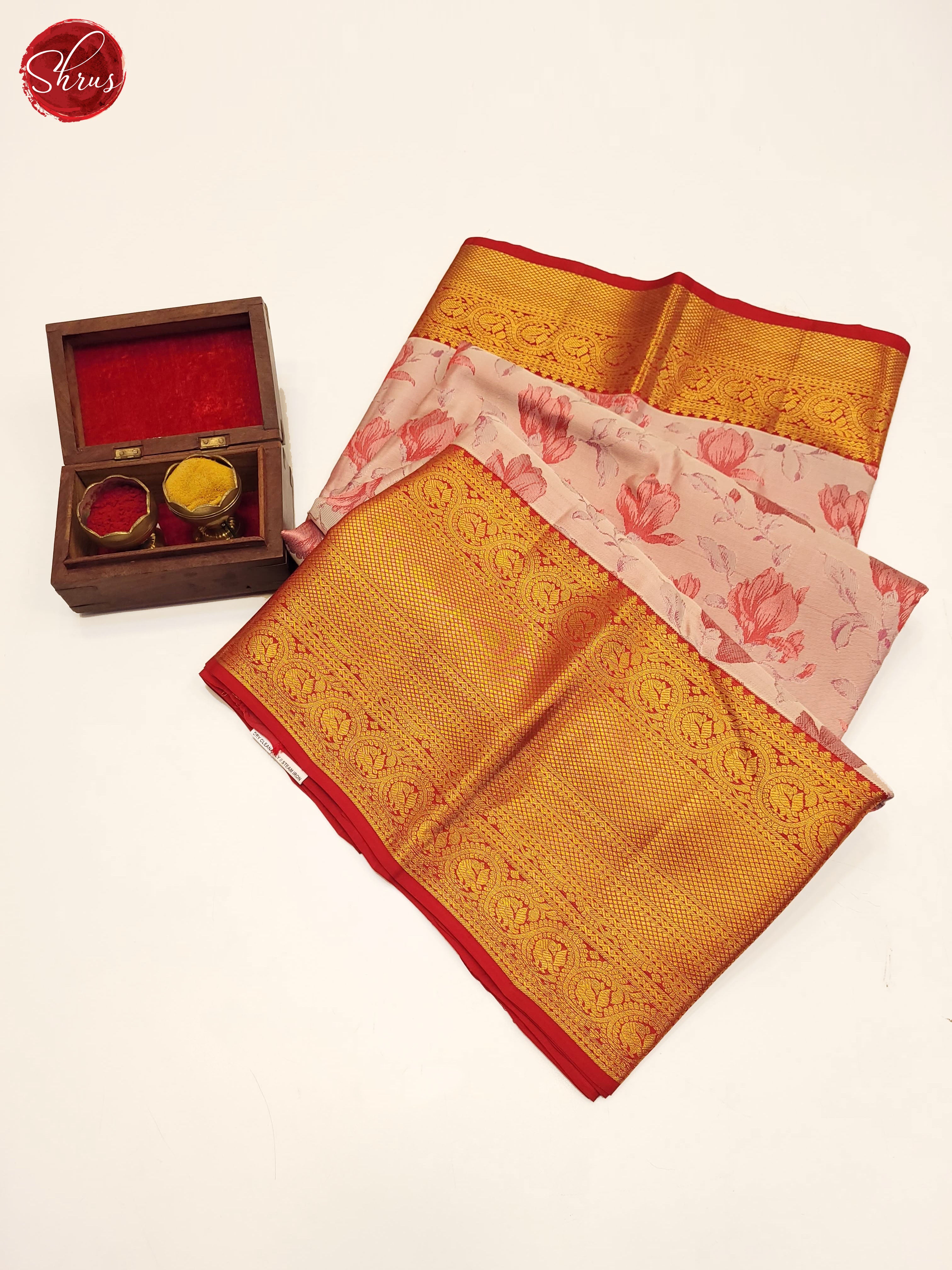 Onion Pink & Red - Kanchipuram Silk Saree - Shop on ShrusEternity.com