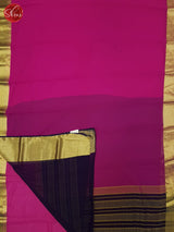 Pink & Blue  - Semi Mysore silk Saree - Shop on ShrusEternity.com