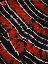 Black & Red - Semi Chanderi Saree - Shop on ShrusEternity.com