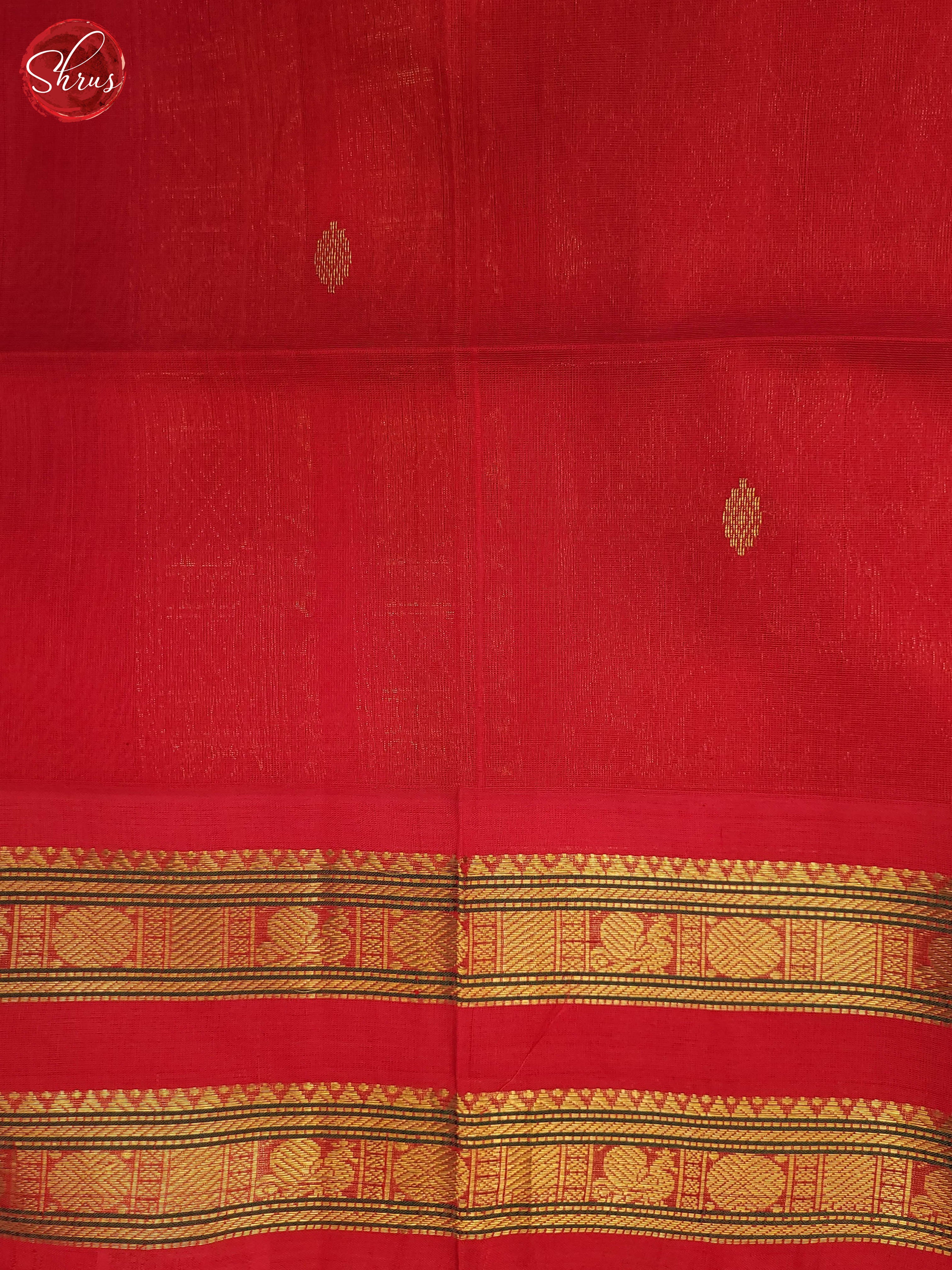 Yellow and Red - Silk Cotton Saree - Shop on ShrusEternity.com