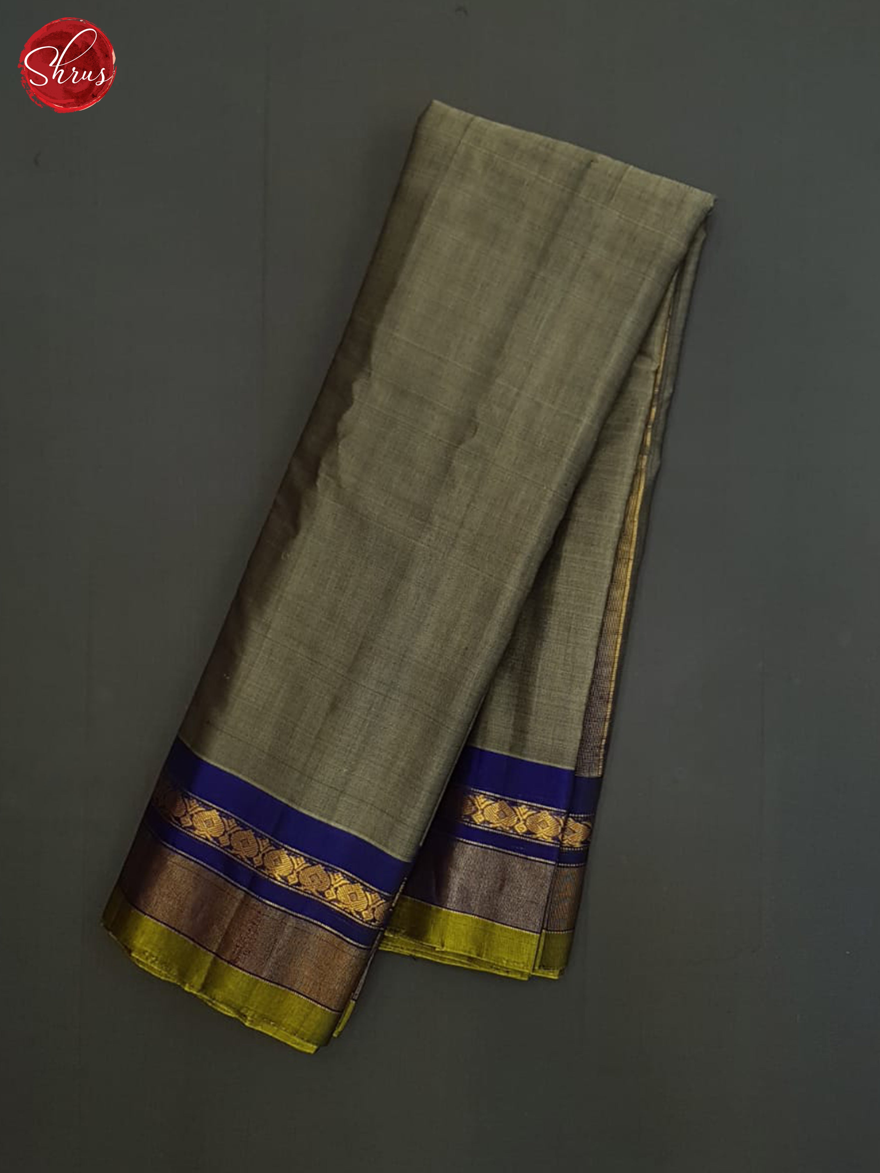Grey And Blue- Gadwal Silk Cotton Saree - Shop on ShrusEternity.com