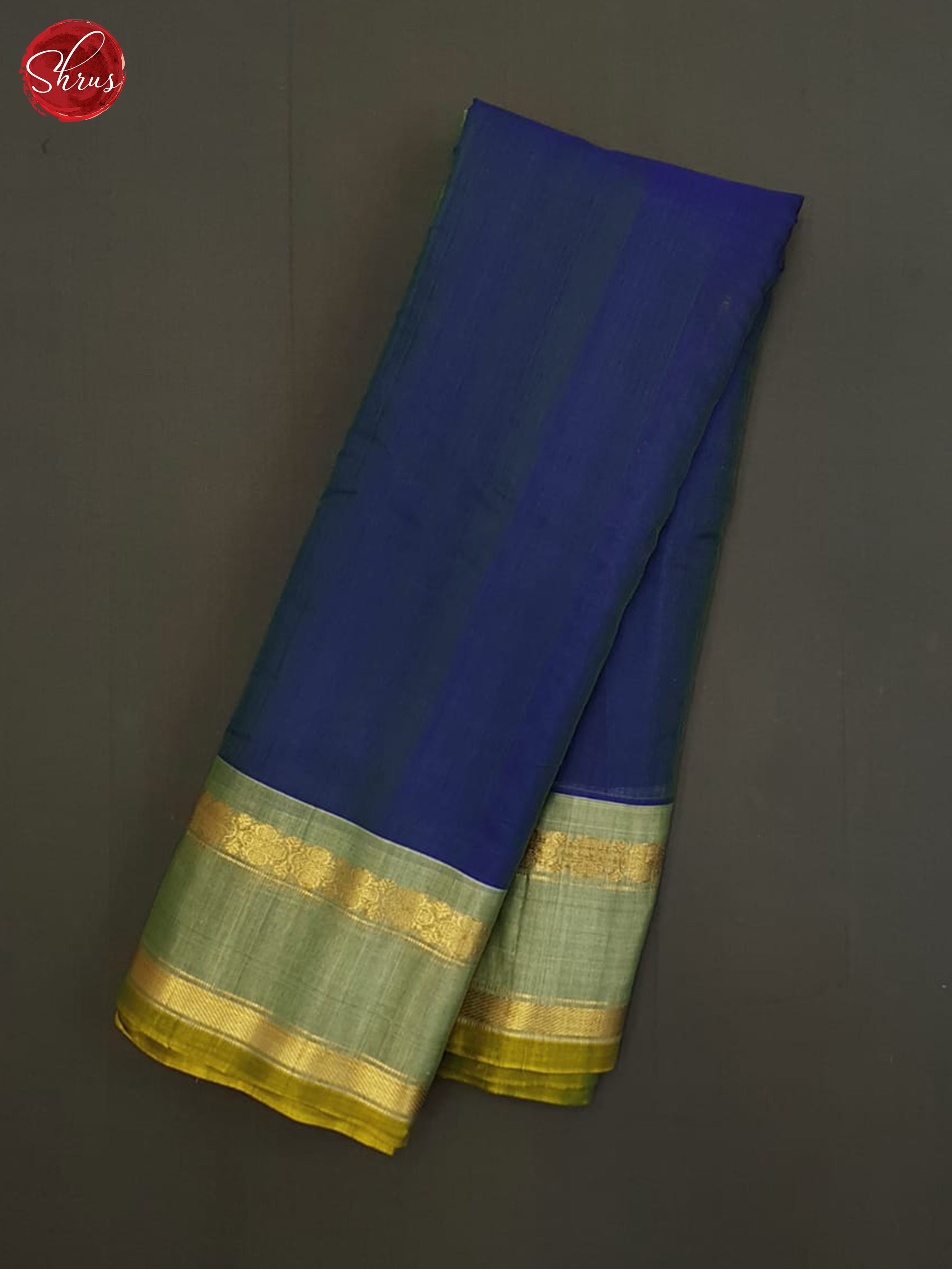 Blue And Green- Gadwal Silk Cotton Saree - Shop on ShrusEternity.com