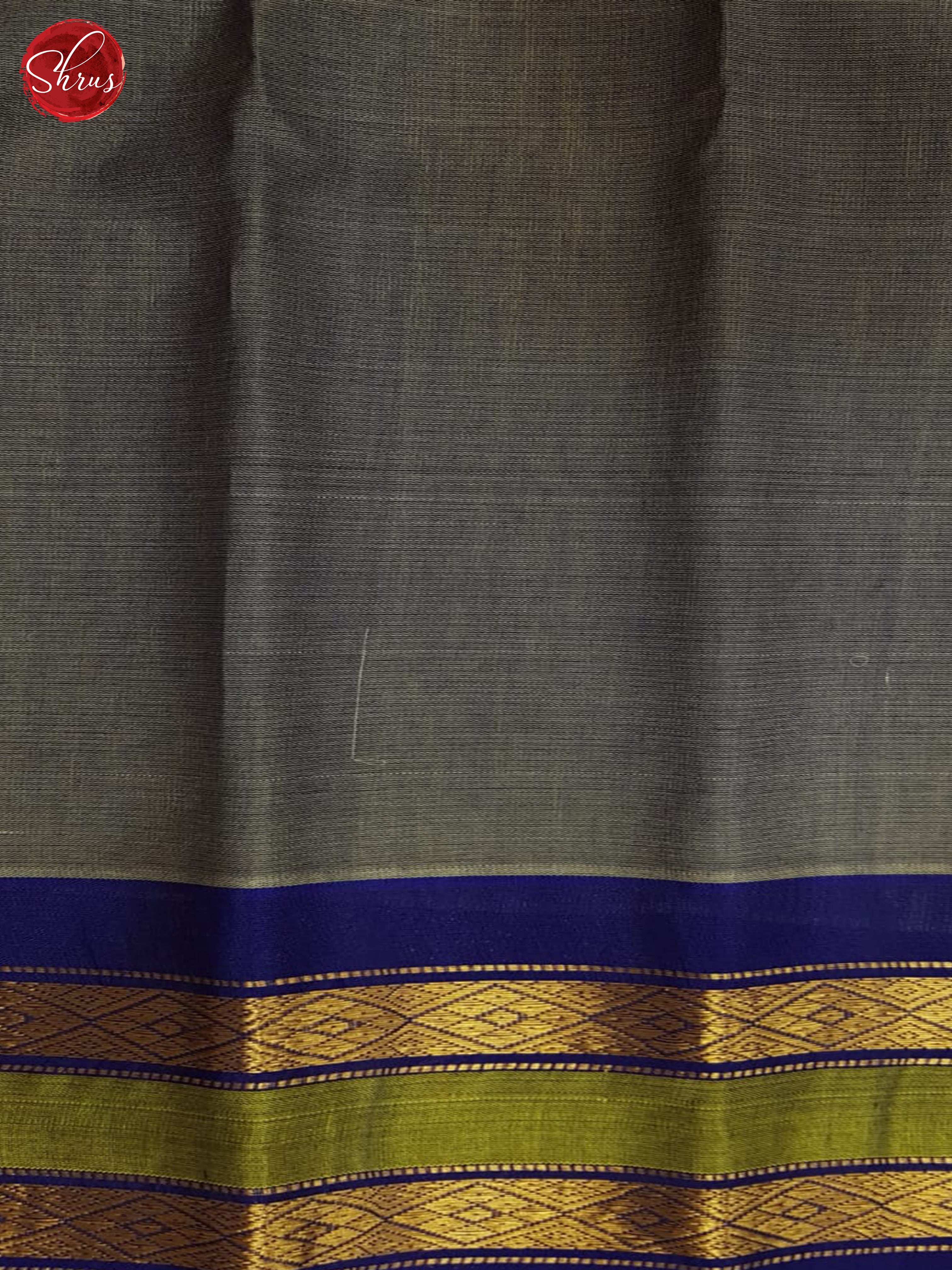 Grey And Blue- Gadwal Silk Cotton Saree - Shop on ShrusEternity.com