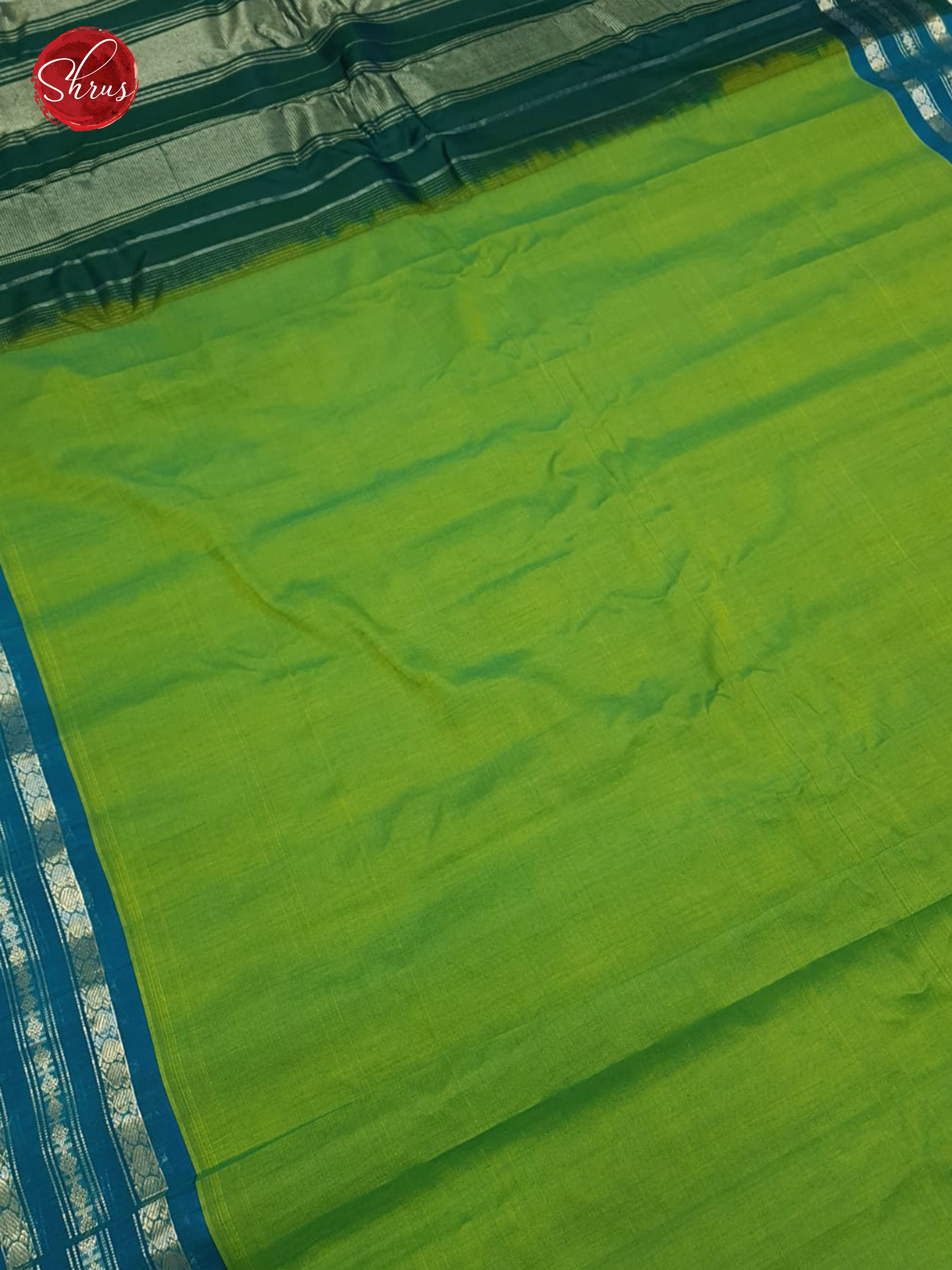 Green & Blue - Gadwal Silk Cotton Saree - Shop on ShrusEternity.com