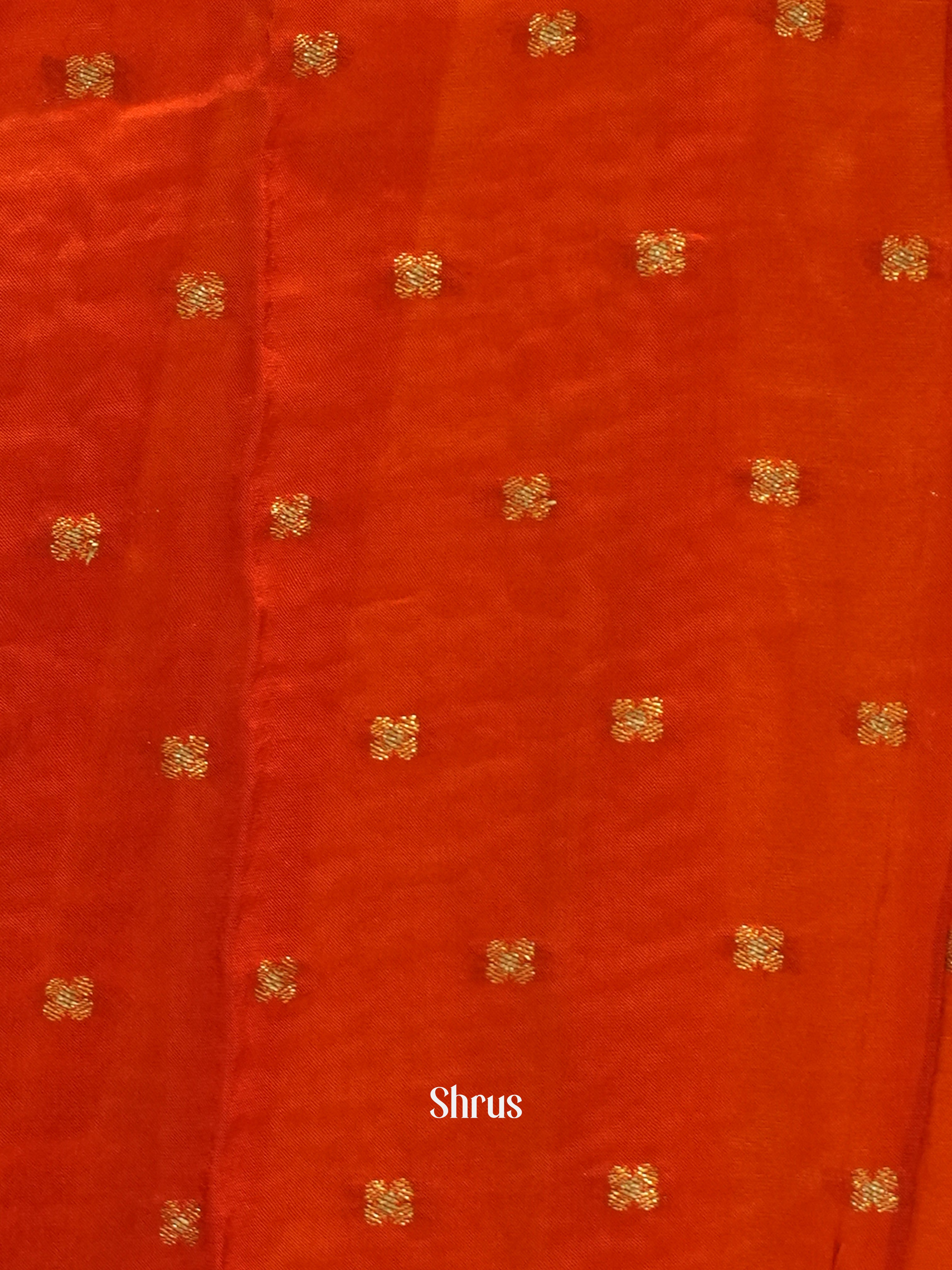 Yellow And Orange-semi crepe saree