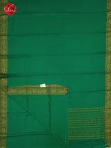 Green(Single Tone) -Semi Mysore Silk Saree - Shop on ShrusEternity.com