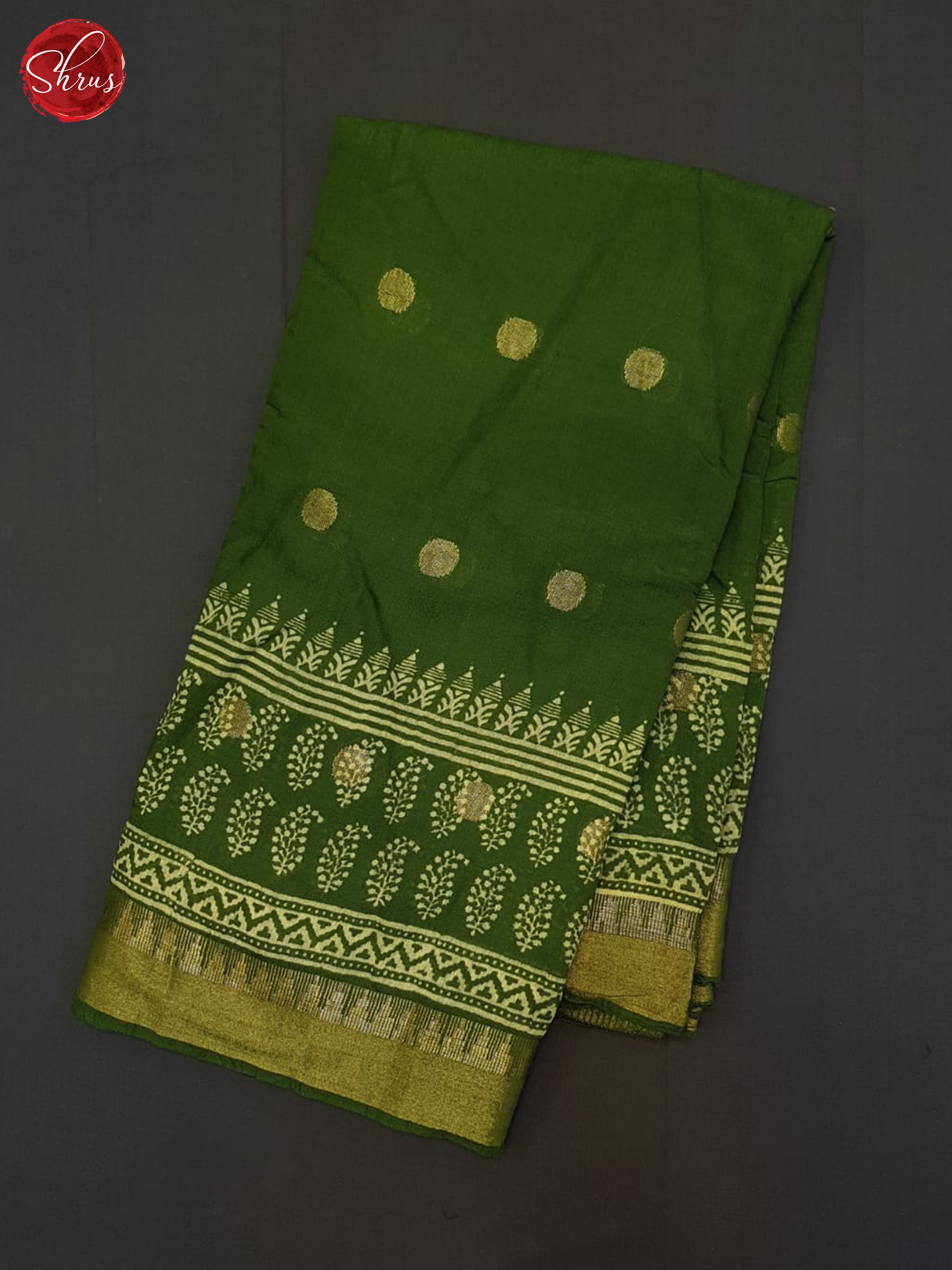 Green(single tone)-Linen cotton saree - Shop on ShrusEternity.com