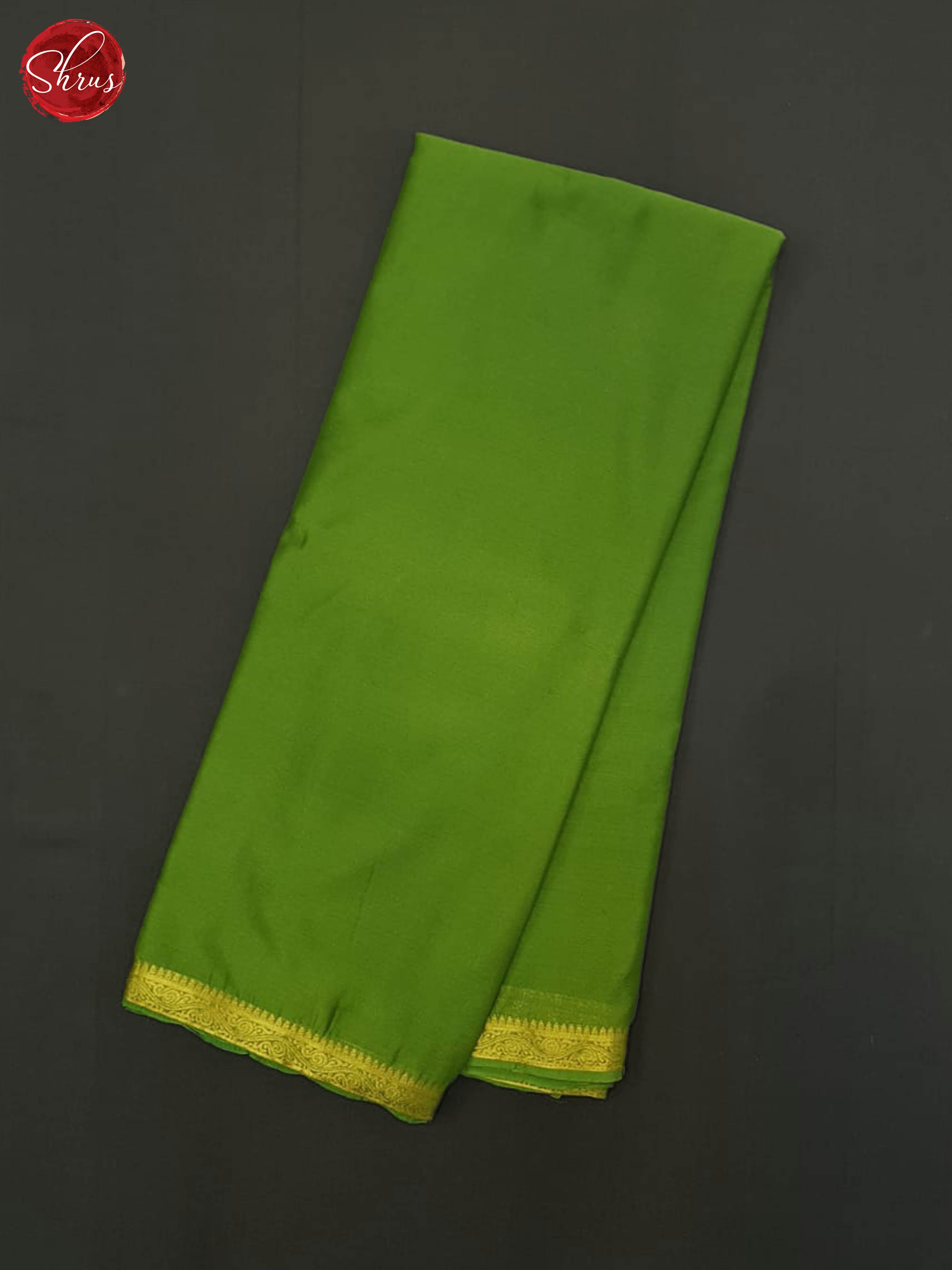 Green(Single Tone)- Semi Mysore Silk Saree - Shop on ShrusEternity.com