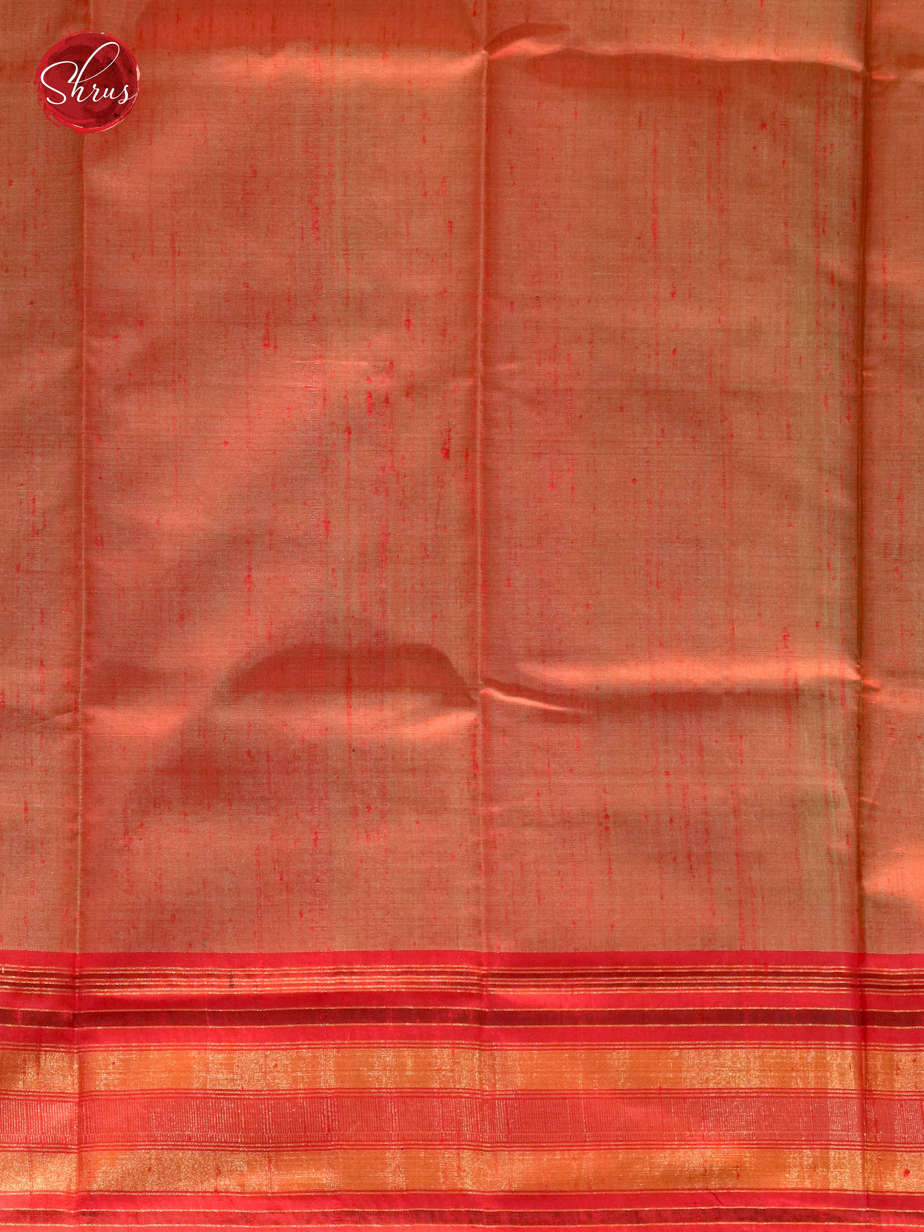 Green And Red-Raw Silk Saree
